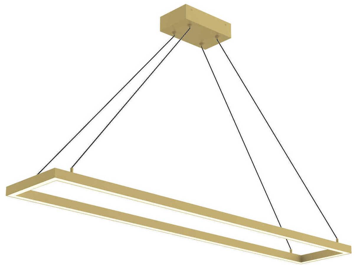 Kuzco Lighting Piazza Brushed Gold Linear Island Pendant