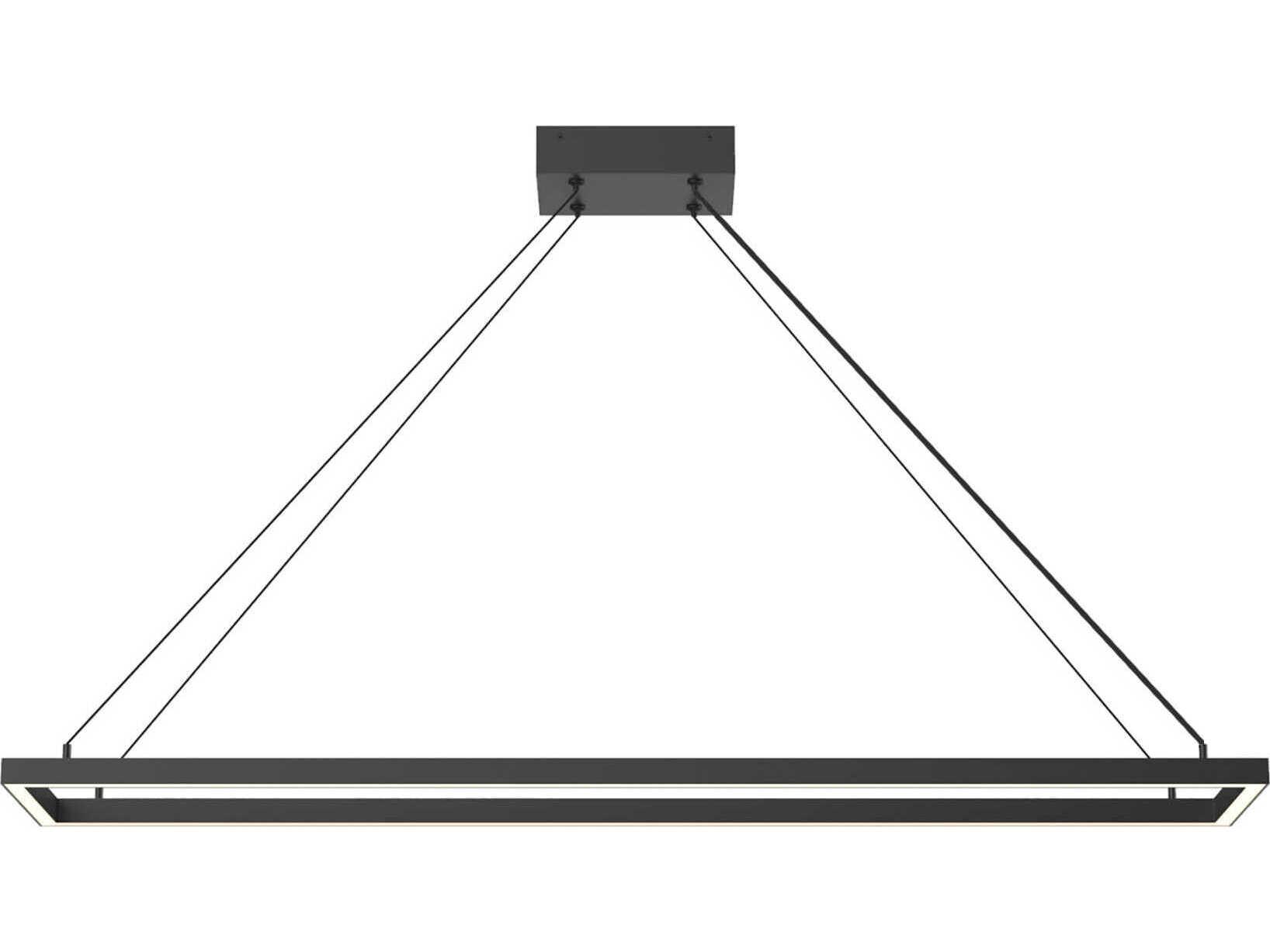 Kuzco Lighting Piazza Black Linear Island Pendant