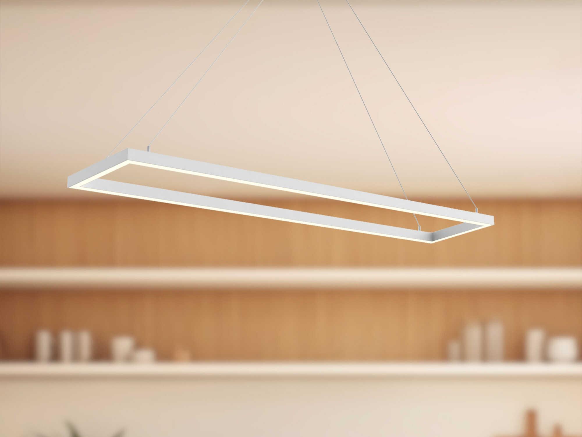 Kuzco Lighting Piazza White Linear Island Pendant