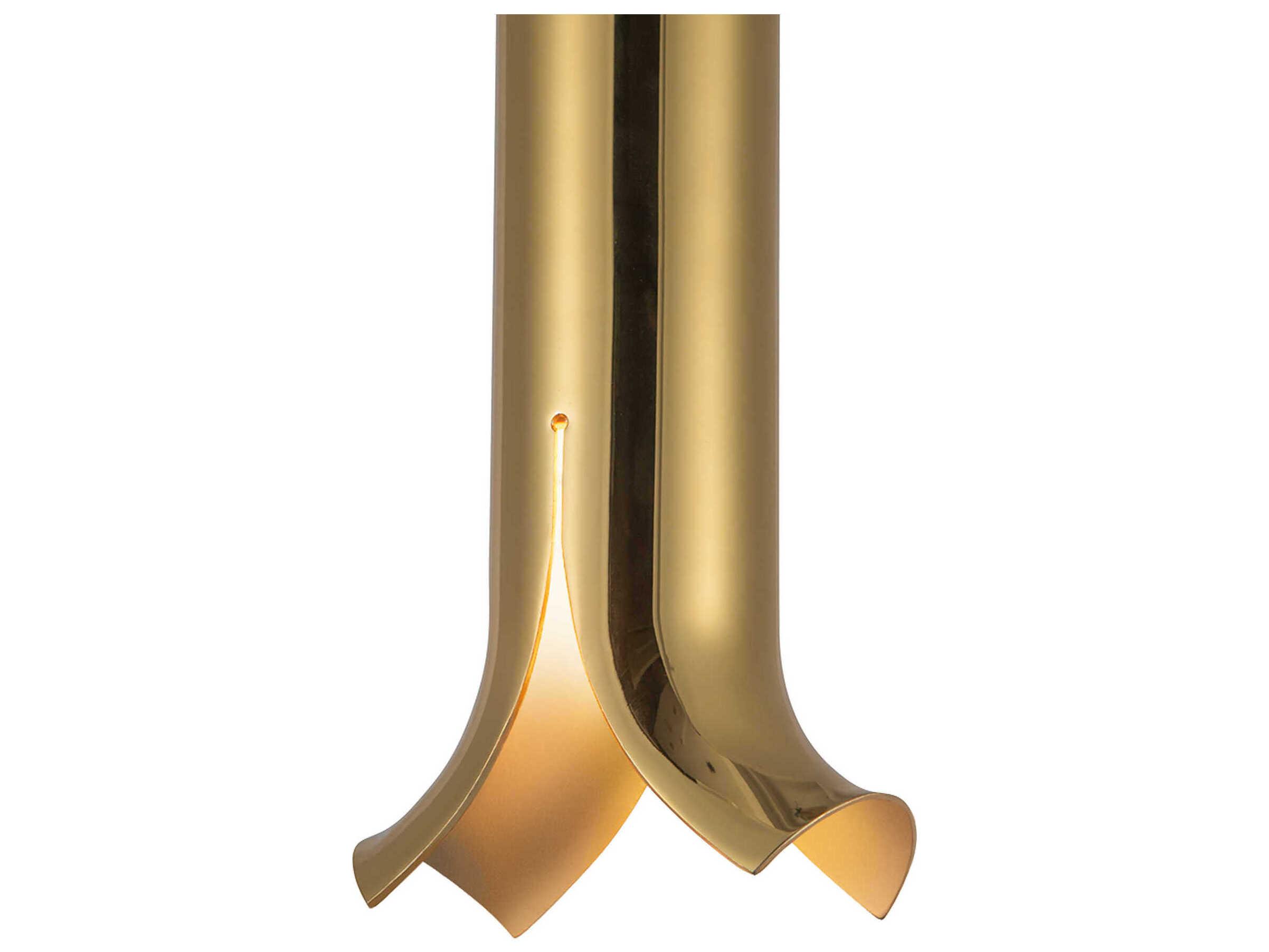 Kuzco Lighting Husk Metallic Brass Cylinder Mini Pendant