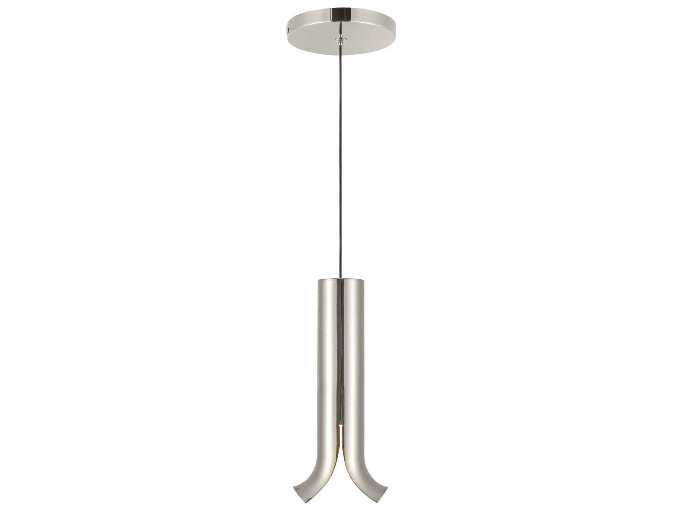 Kuzco Lighting Husk Polished Nickel Cylinder Mini Pendant