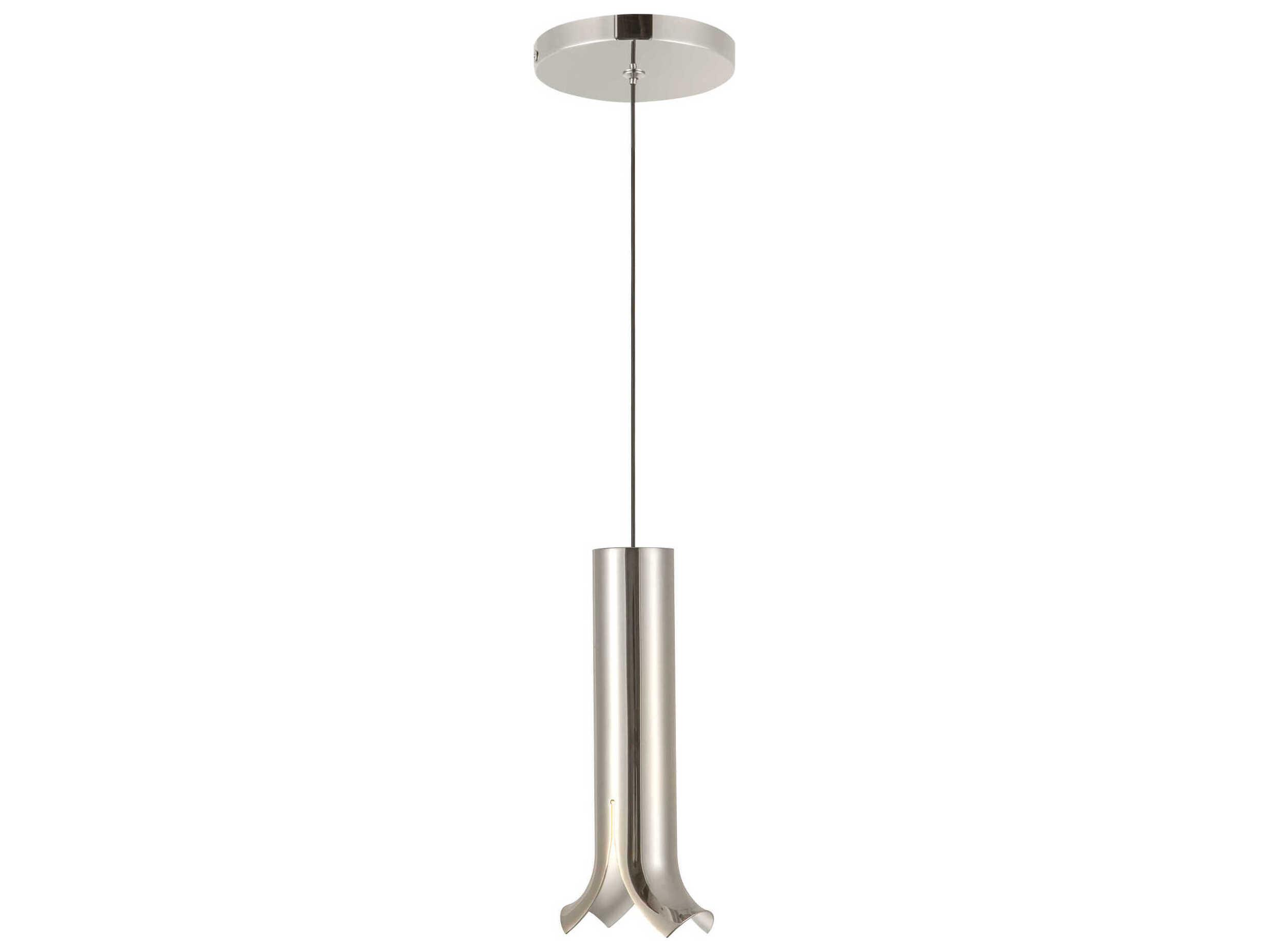 Kuzco Lighting Husk Polished Nickel Cylinder Mini Pendant