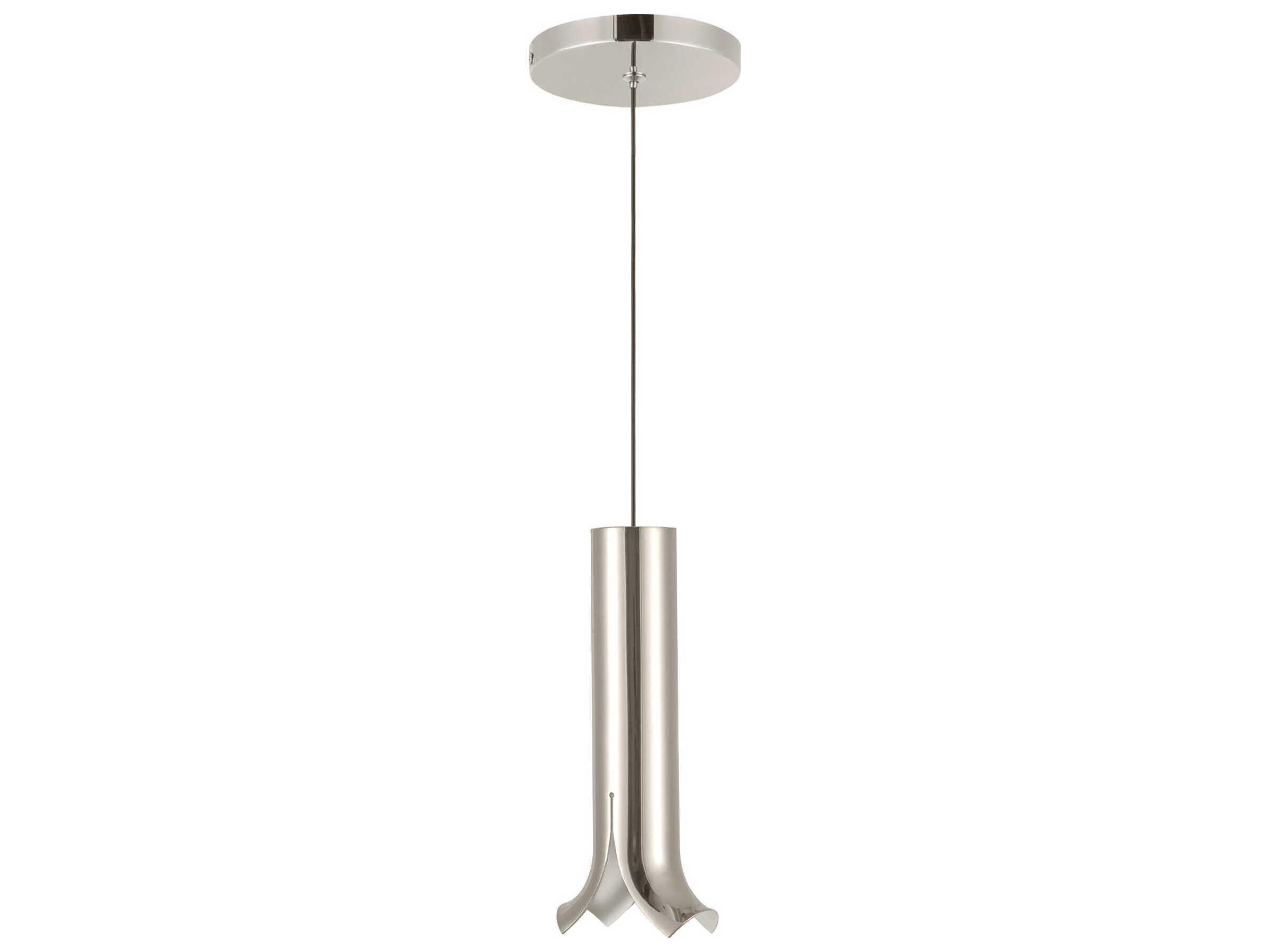 Kuzco Lighting Husk Polished Nickel Cylinder Mini Pendant