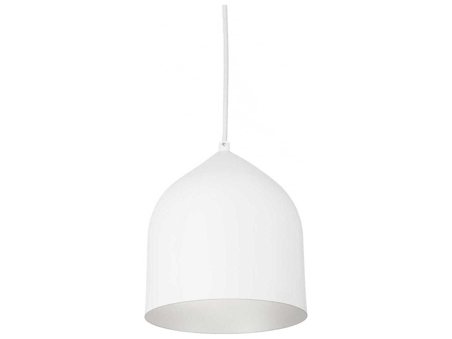 Kuzco Lighting Helena White Silver Bell Mini Pendant