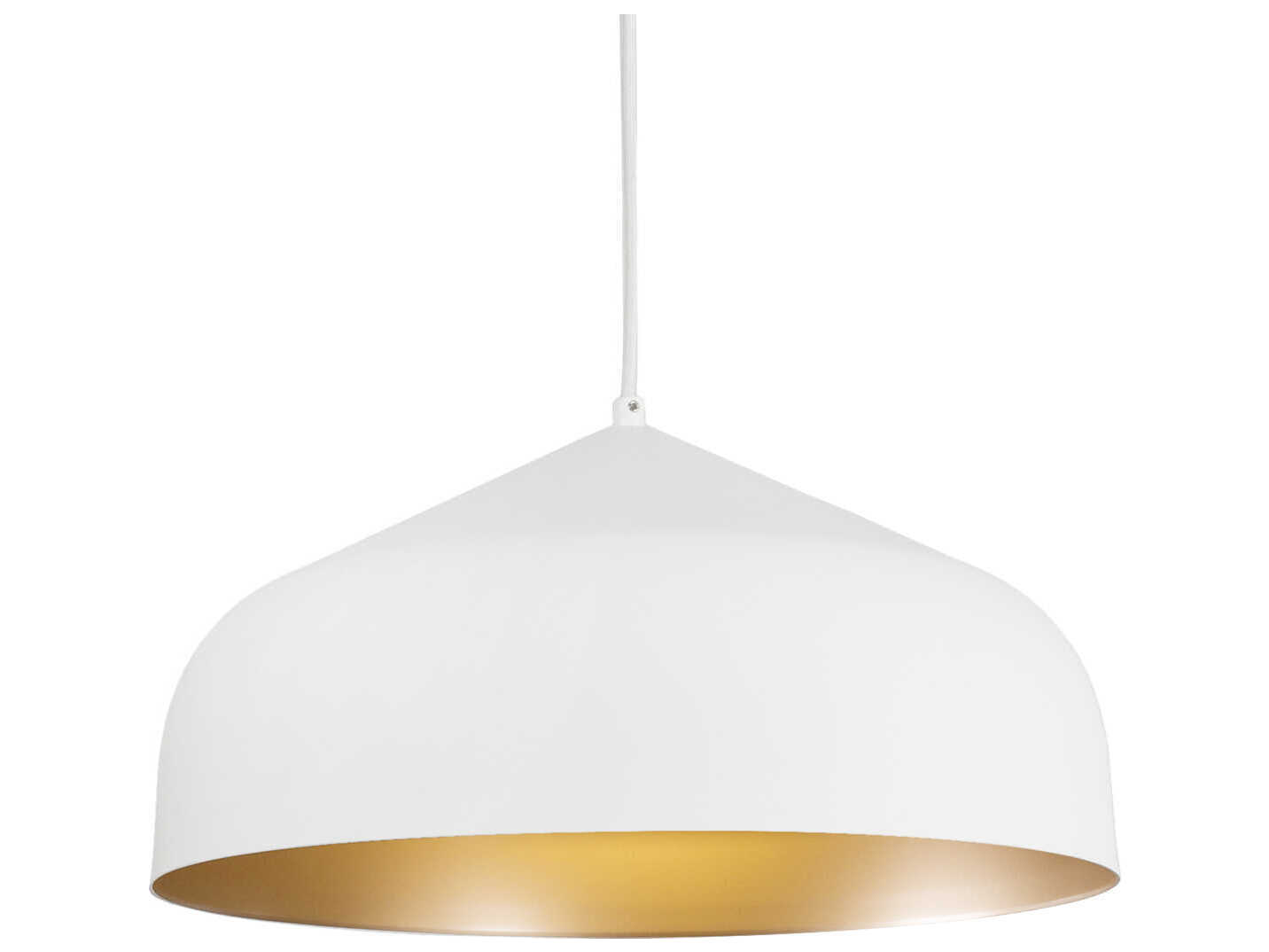 Kuzco Lighting Helena White Gold Dome Pendant