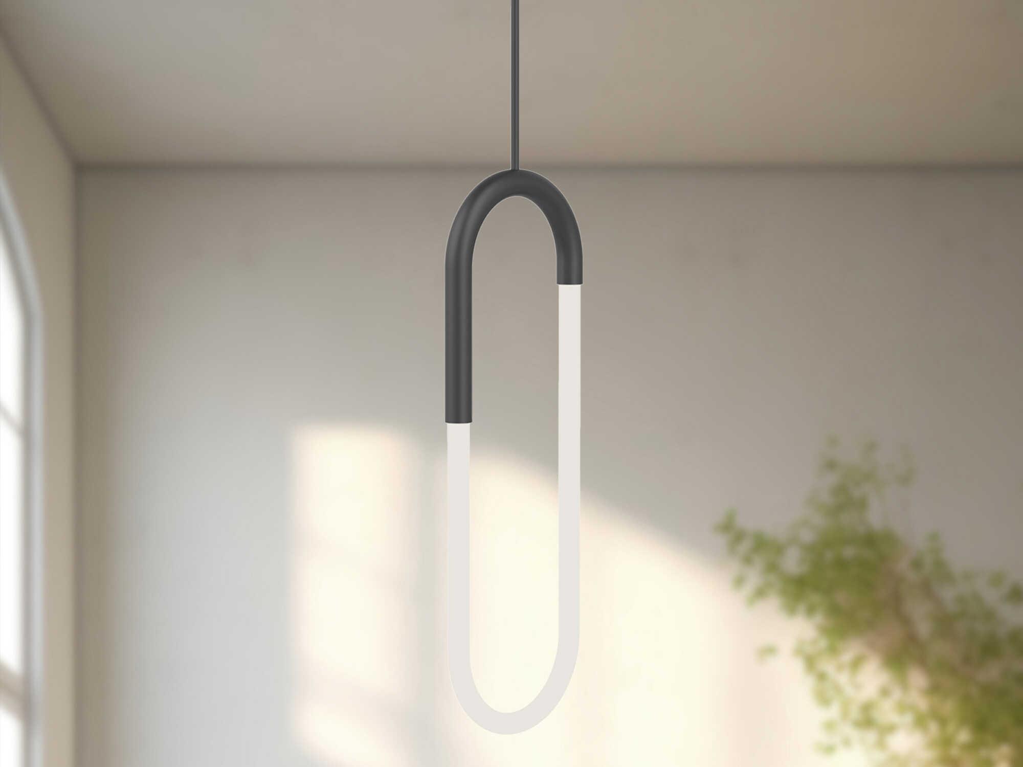 Kuzco Lighting Huron Black Round Mini Pendant