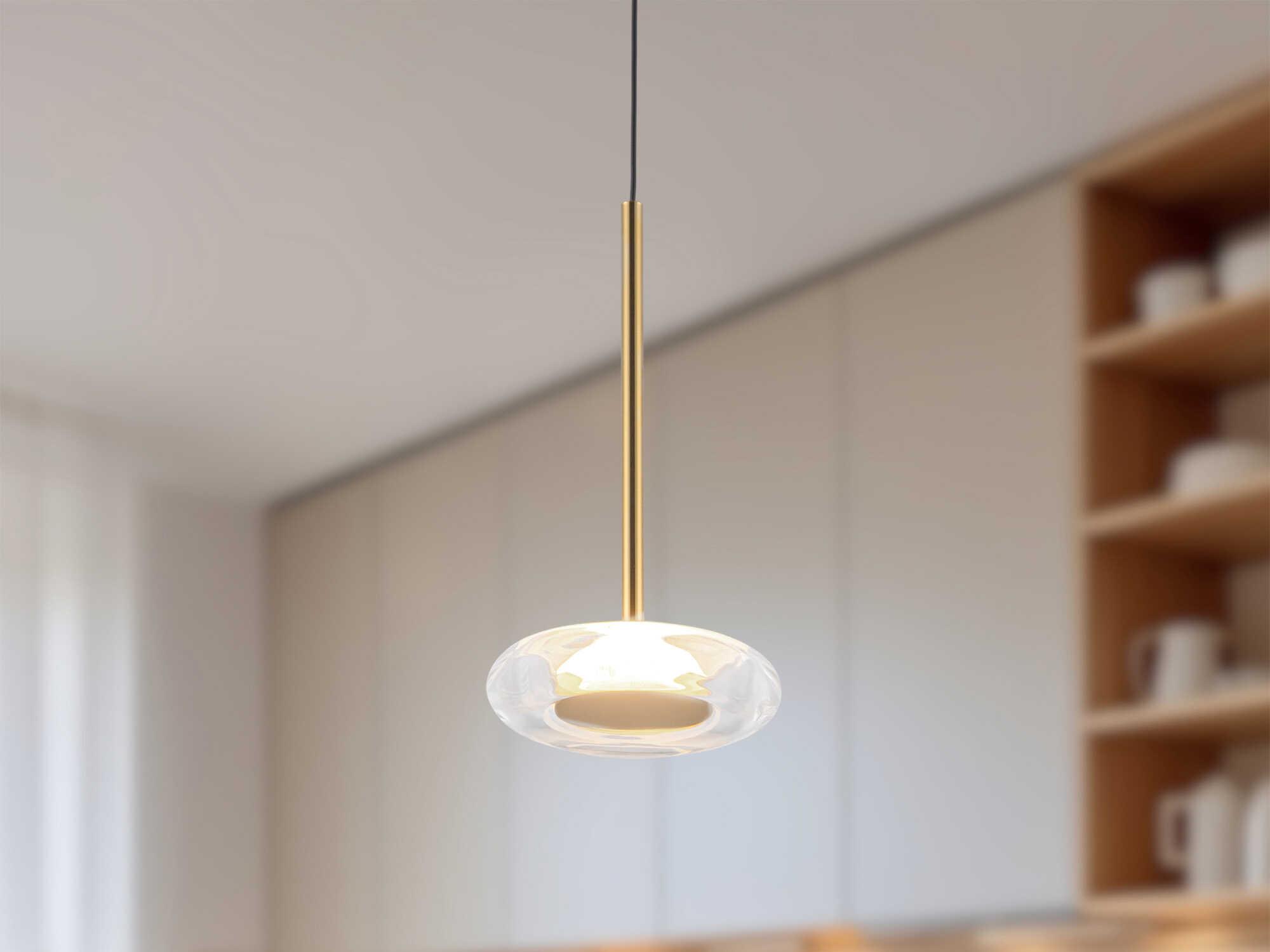 Kuzco Lighting Stephord Metallic Brass Round Mini Pendant