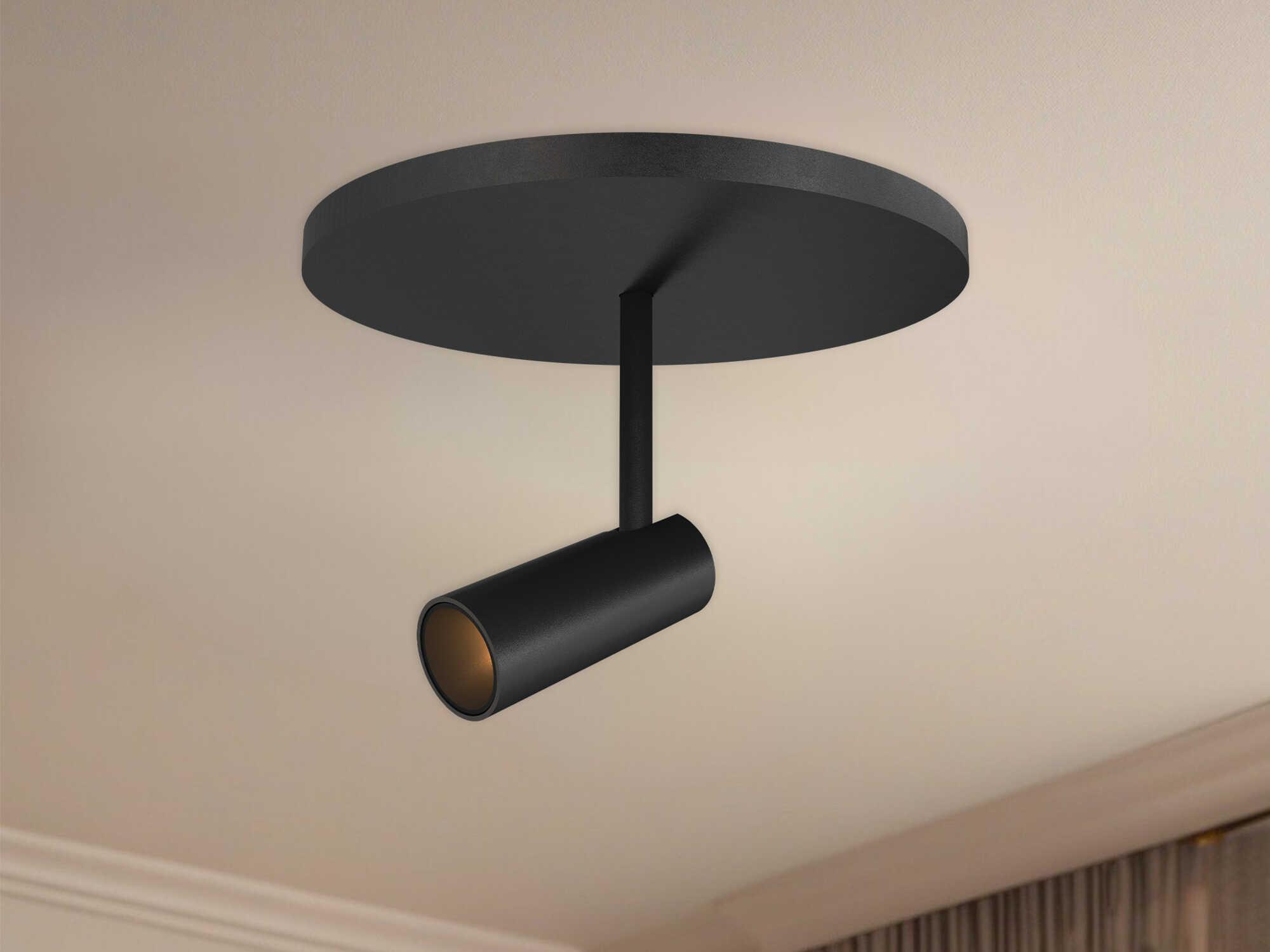 Kuzco Lighting Downey Black Cylinder Semi Flush Mount