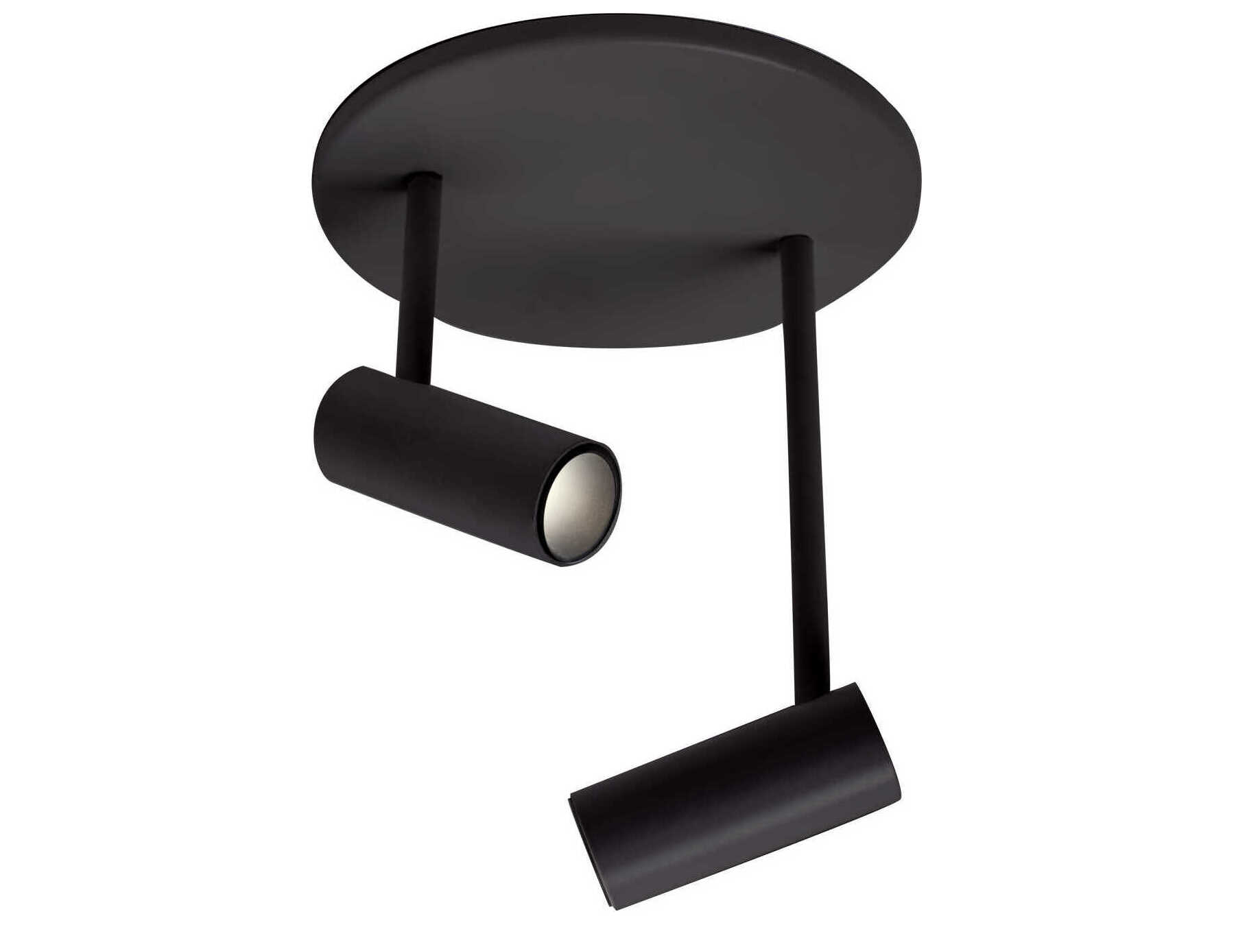 Kuzco Lighting Downey Black Cylinder Semi Flush Mount