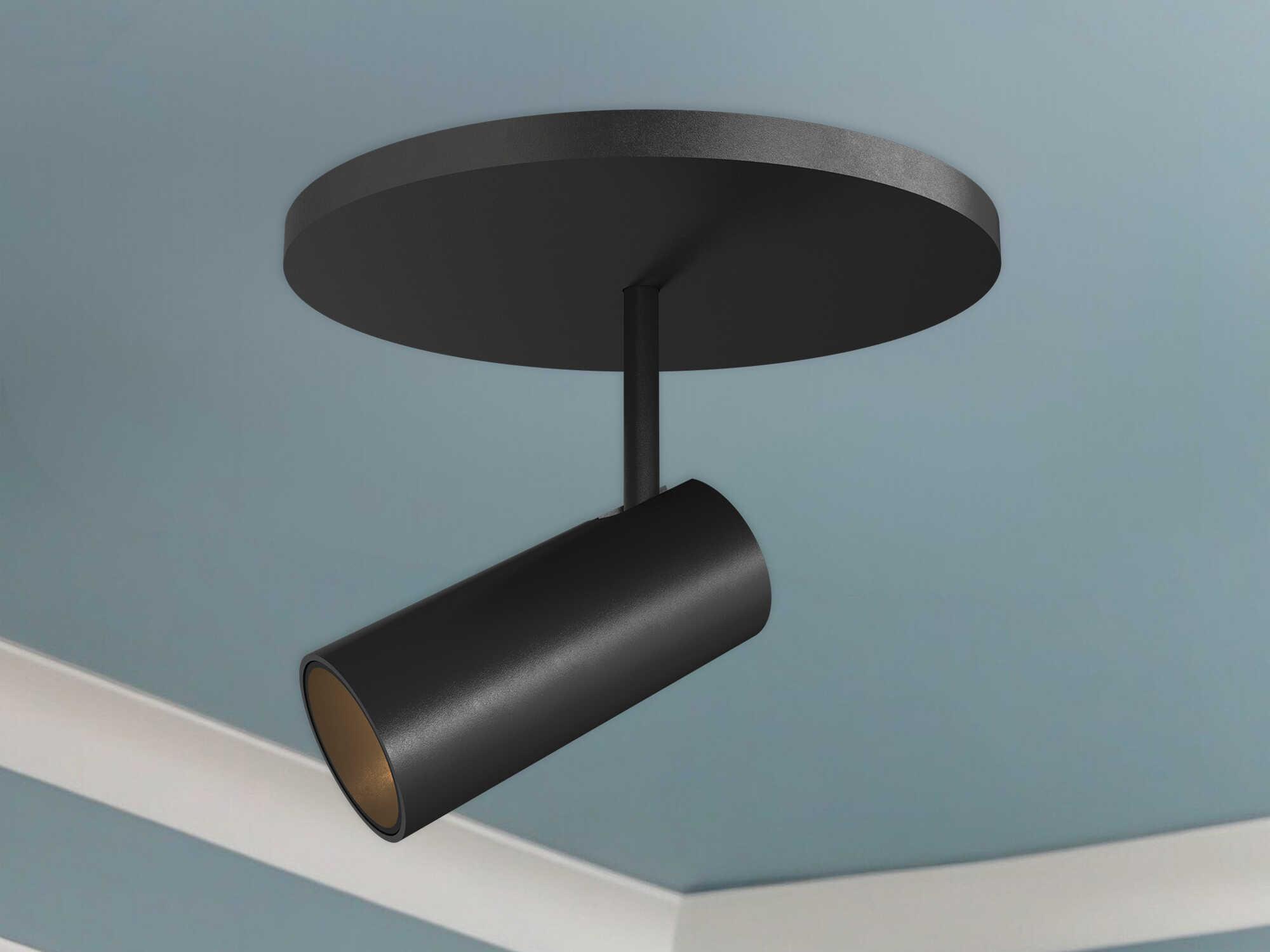 Kuzco Lighting Downey Black Cylinder Semi Flush Mount