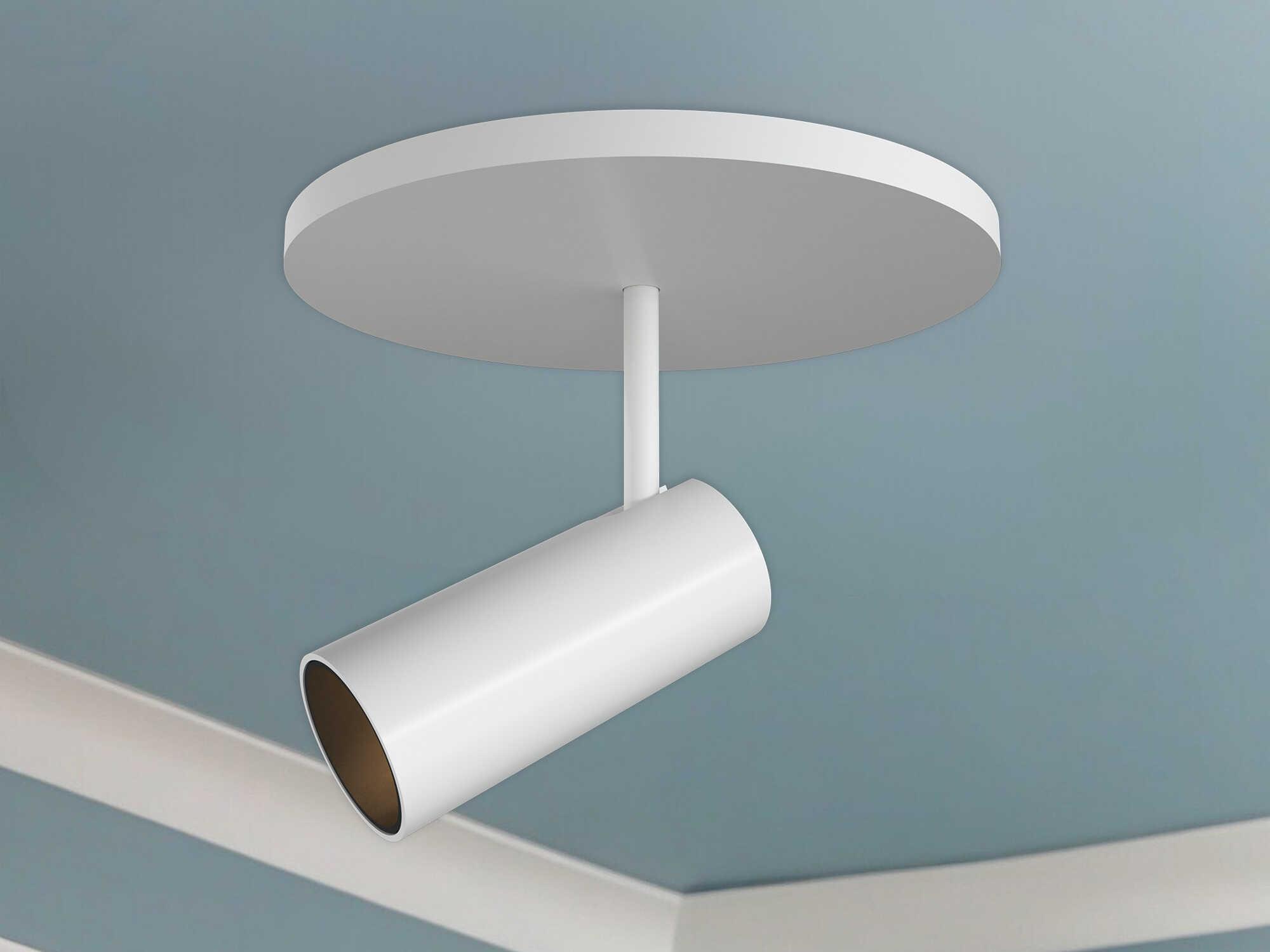 Kuzco Lighting Downey White Cylinder Semi Flush Mount