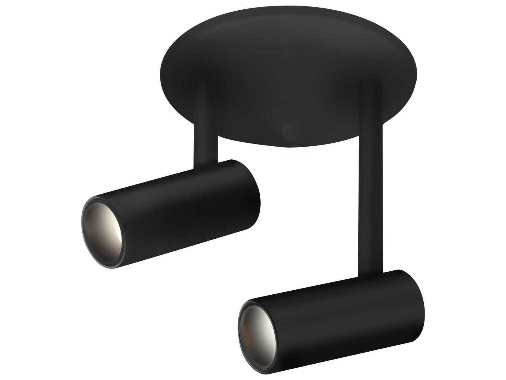 Kuzco Lighting Downey Black Cylinder Semi Flush Mount