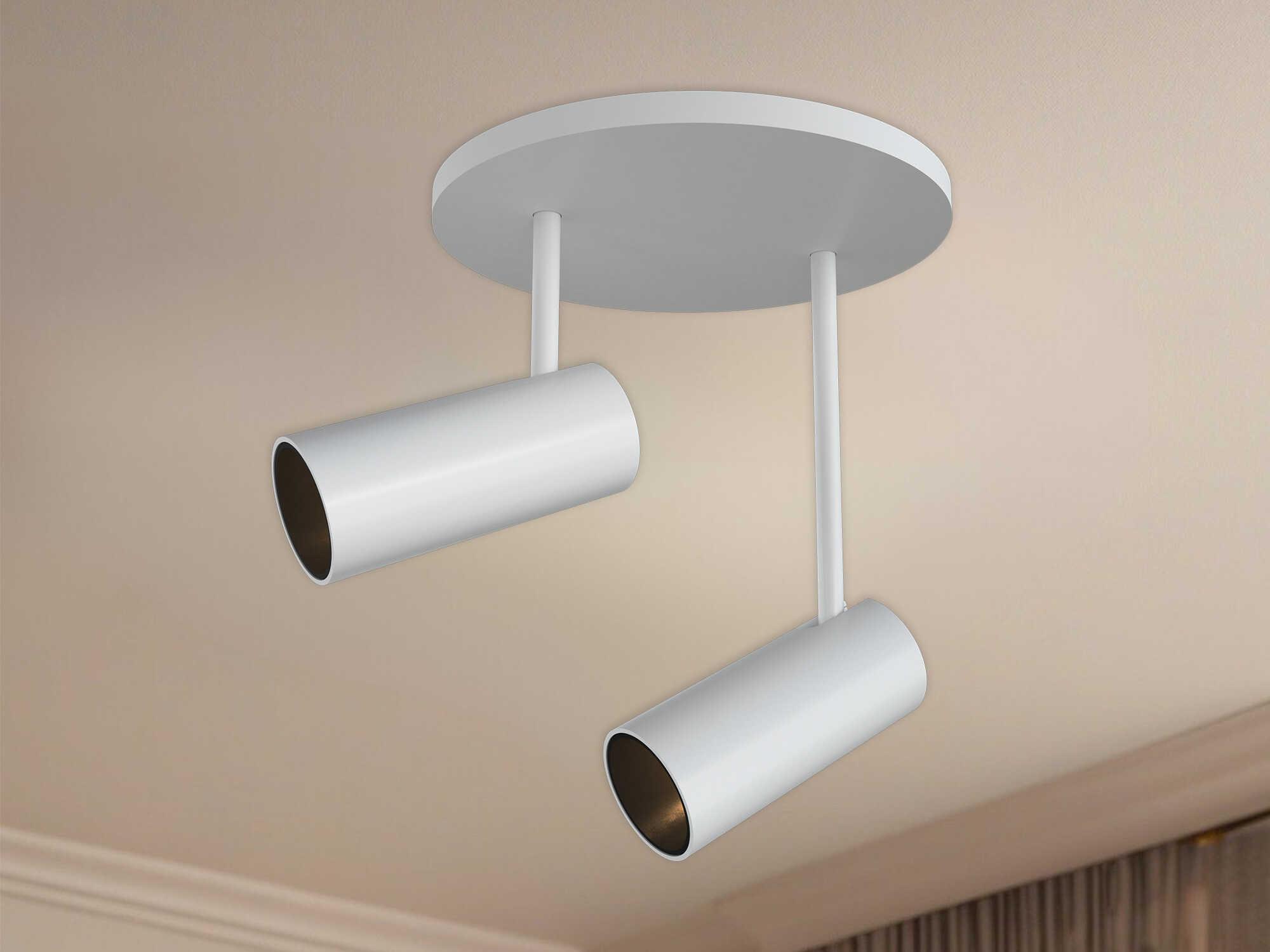 Kuzco Lighting Downey White Cylinder Semi Flush Mount
