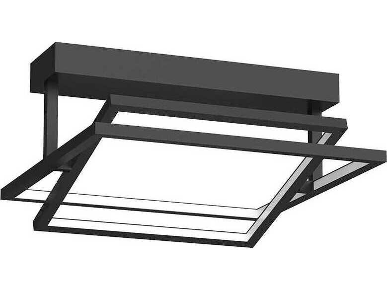Kuzco Lighting Mondrian Black Geometric Semi Flush Mount