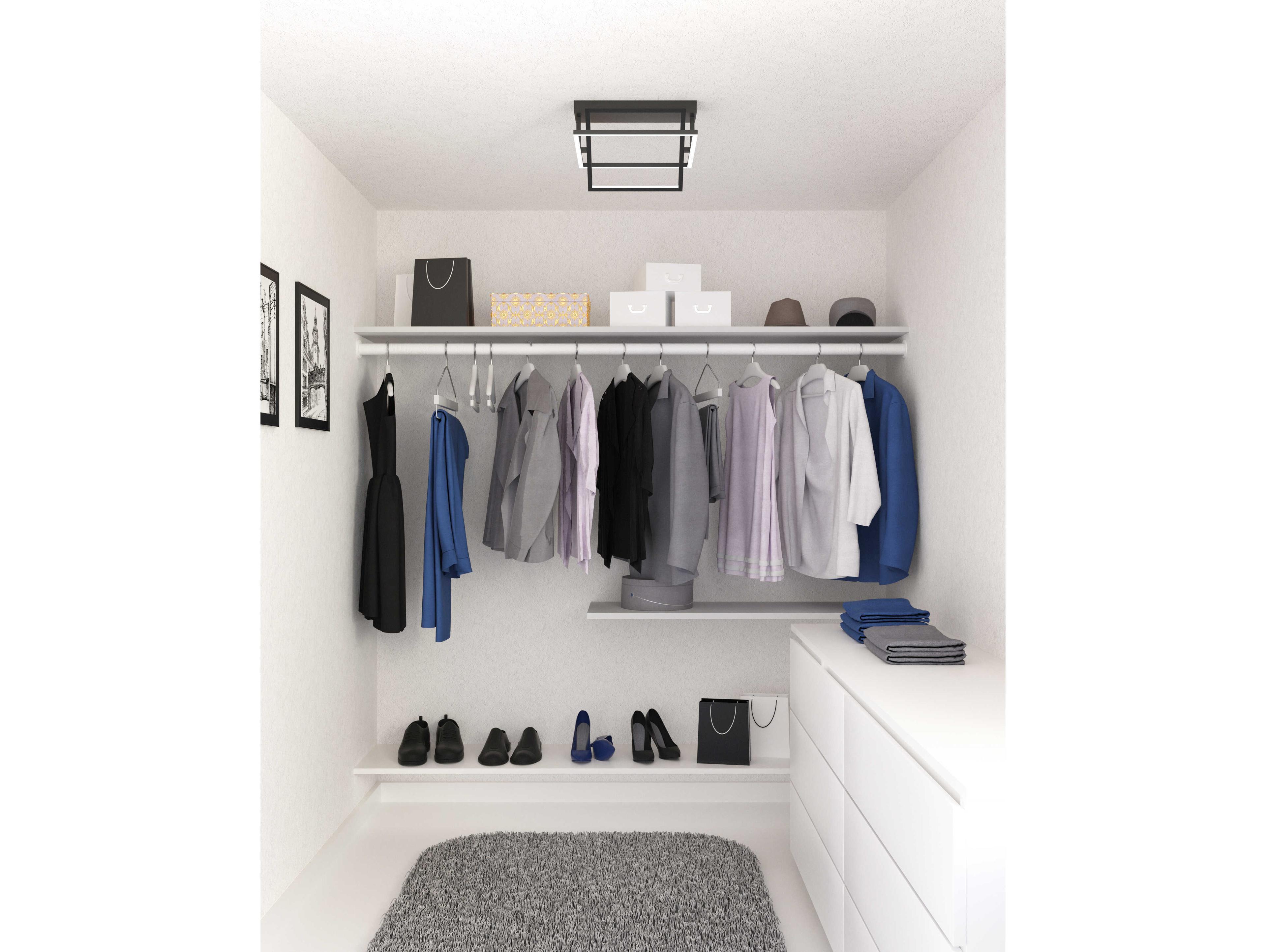 Kuzco Lighting Mondrian Black Geometric Semi Flush Mount