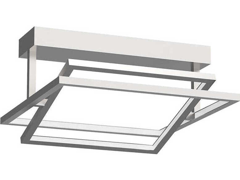 Kuzco Lighting Mondrian Brushed Nickel Geometric Semi Flush Mount