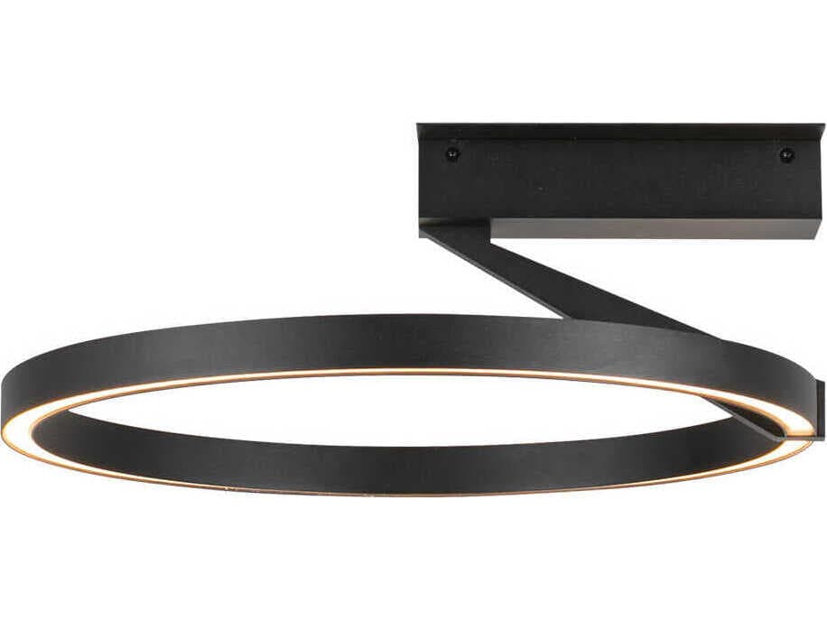 Kuzco Lighting Roda Black Round Semi Flush Mount