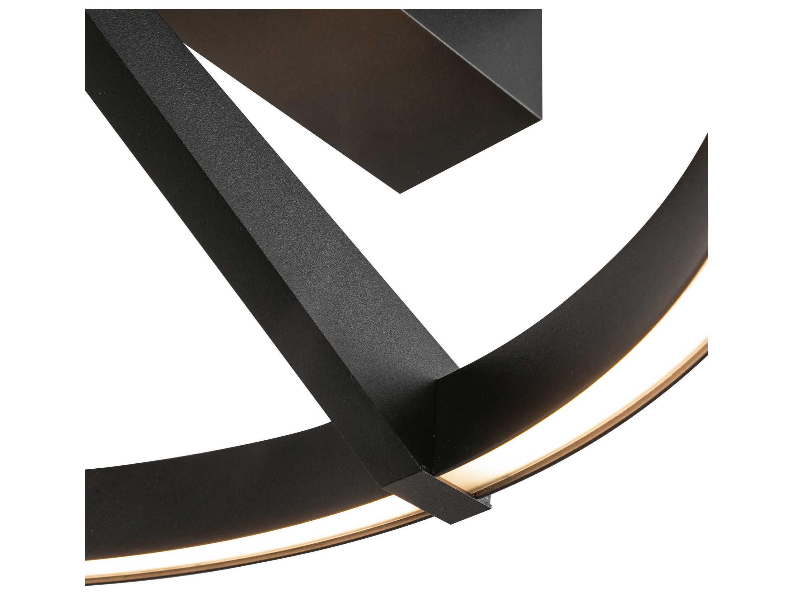 Kuzco Lighting Roda Black Round Semi Flush Mount