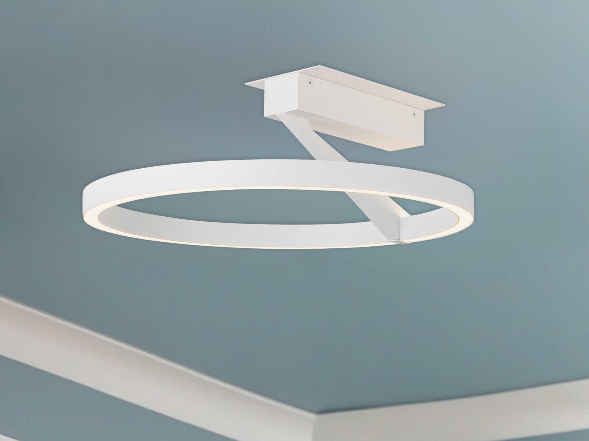 Kuzco Lighting Roda White Round Semi Flush Mount