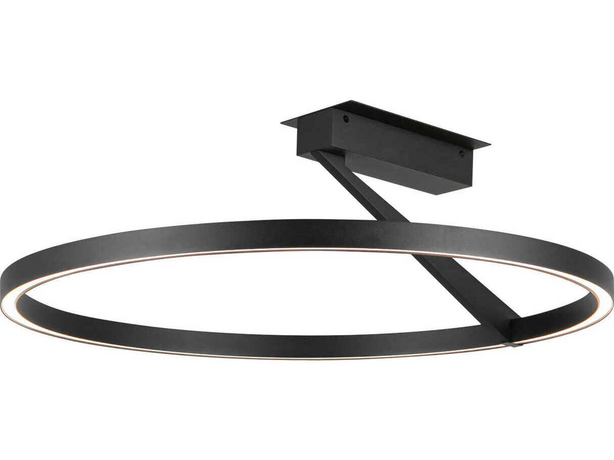 Kuzco Lighting Roda Black Round Semi Flush Mount