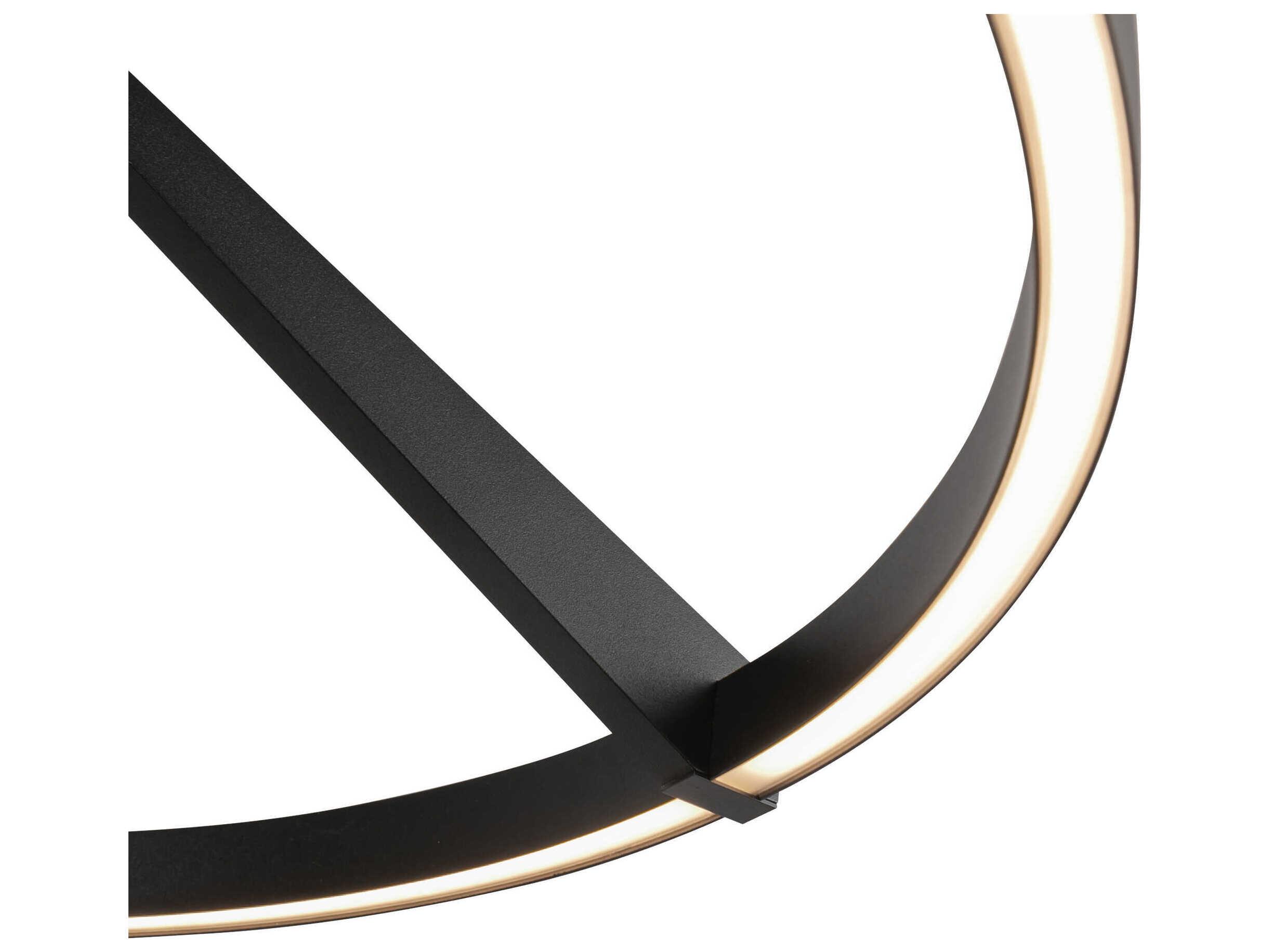 Kuzco Lighting Roda Black Round Semi Flush Mount