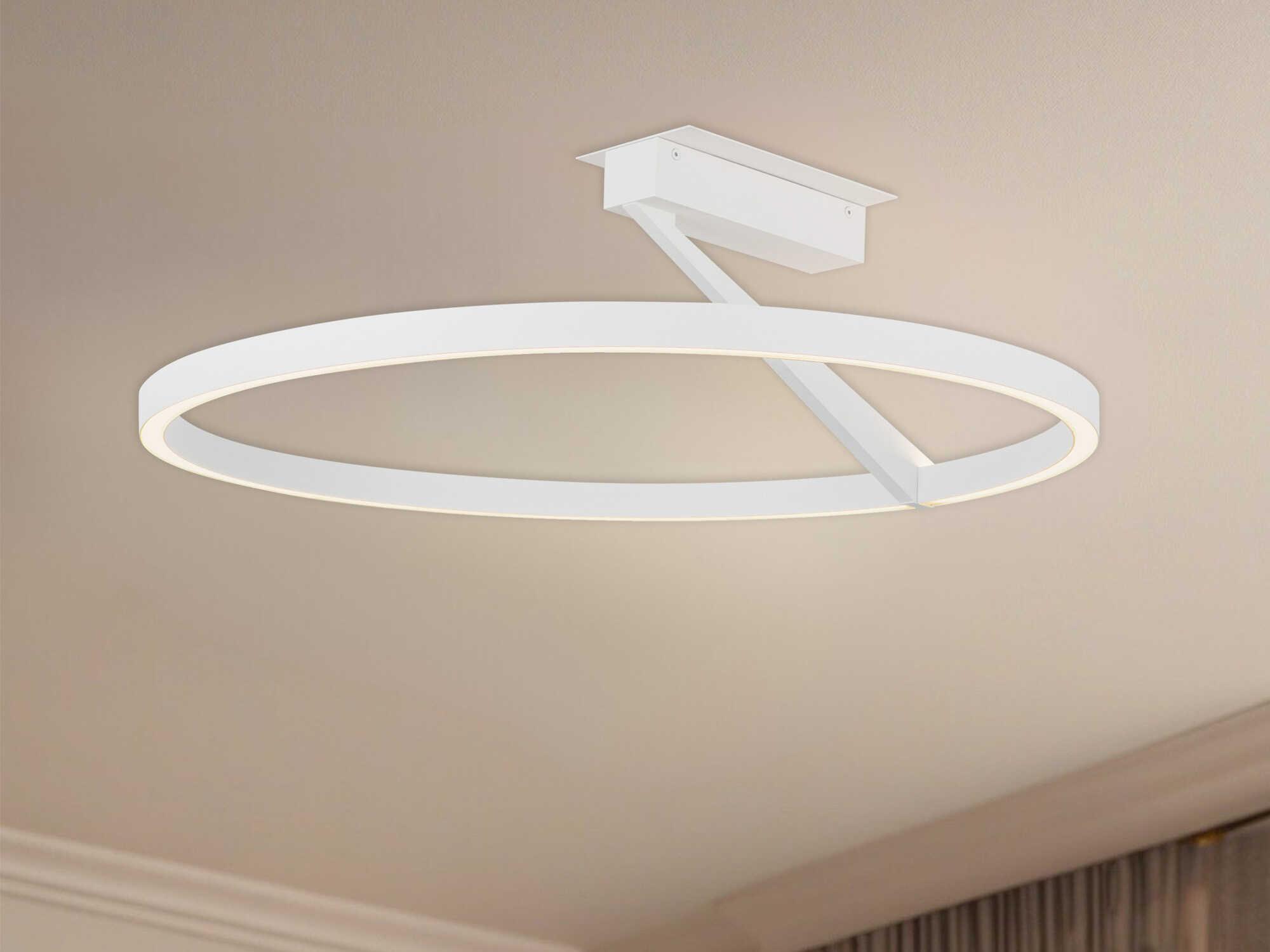 Kuzco Lighting Roda White Round Semi Flush Mount