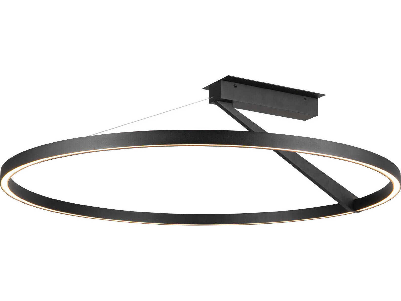 Kuzco Lighting Roda Black Round Semi Flush Mount