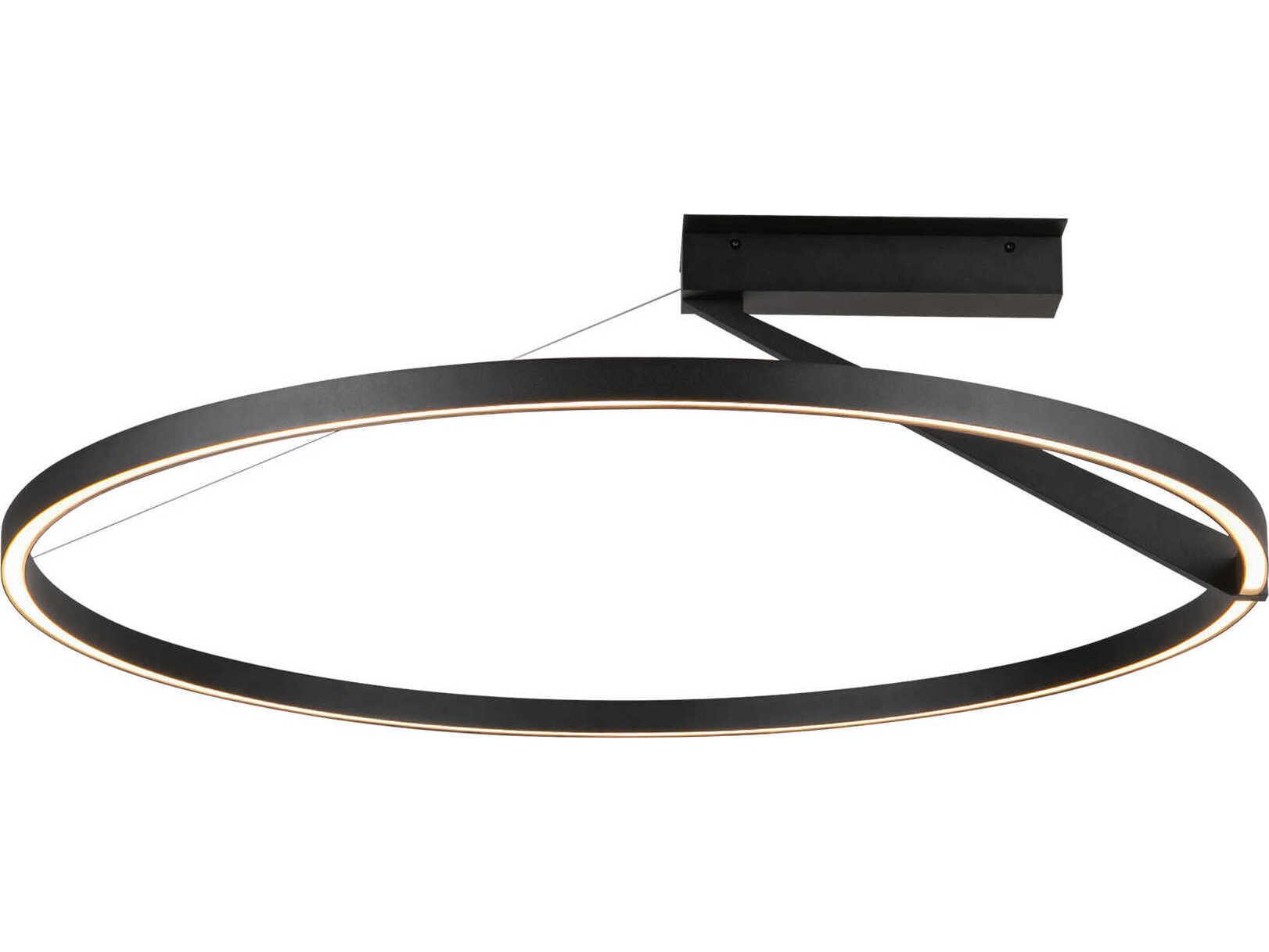 Kuzco Lighting Roda Black Round Semi Flush Mount