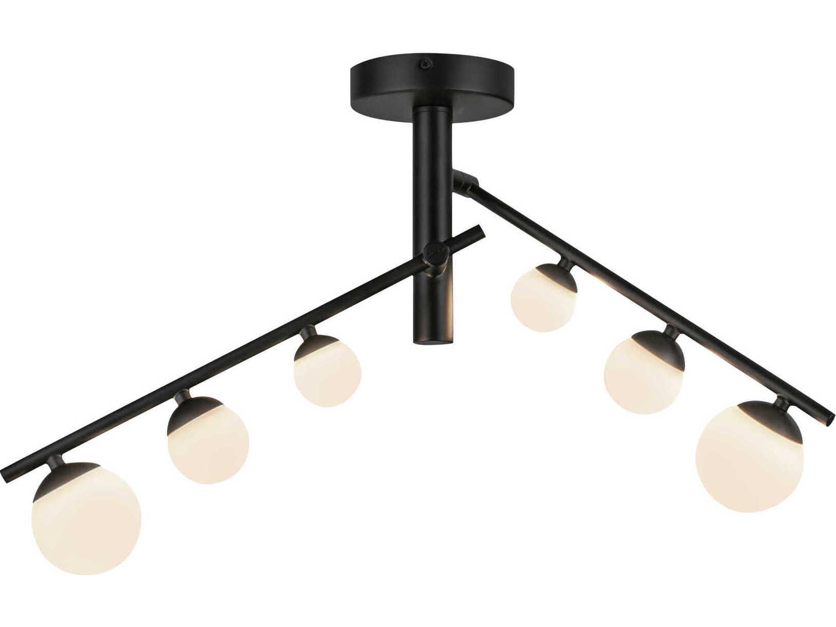Kuzco Lighting Juniper Black Globe Semi Flush Mount