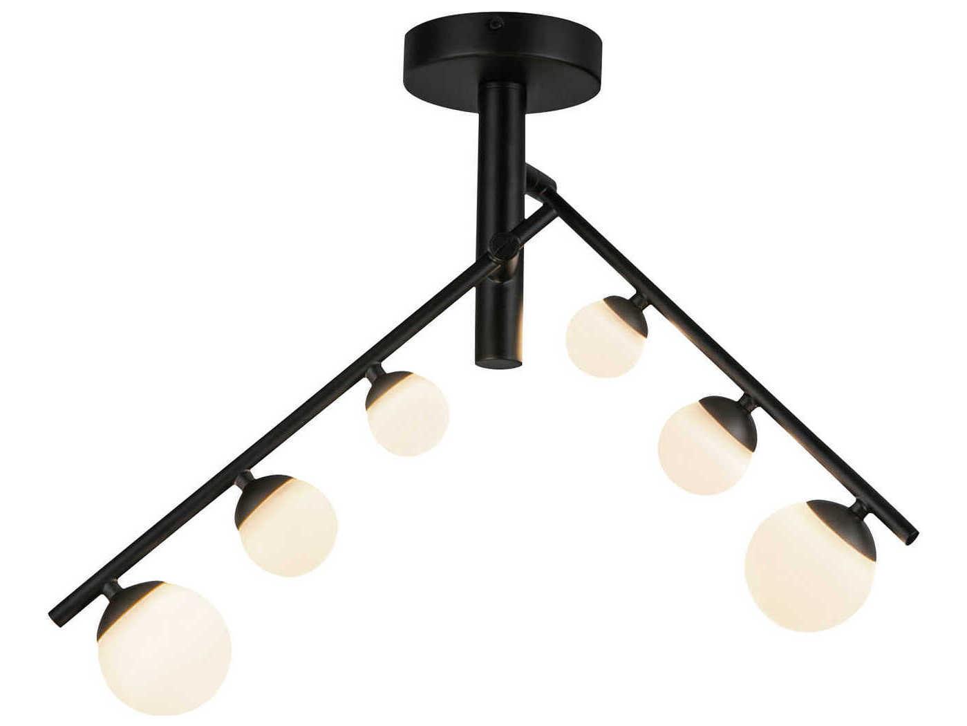 Kuzco Lighting Juniper Black Globe Semi Flush Mount