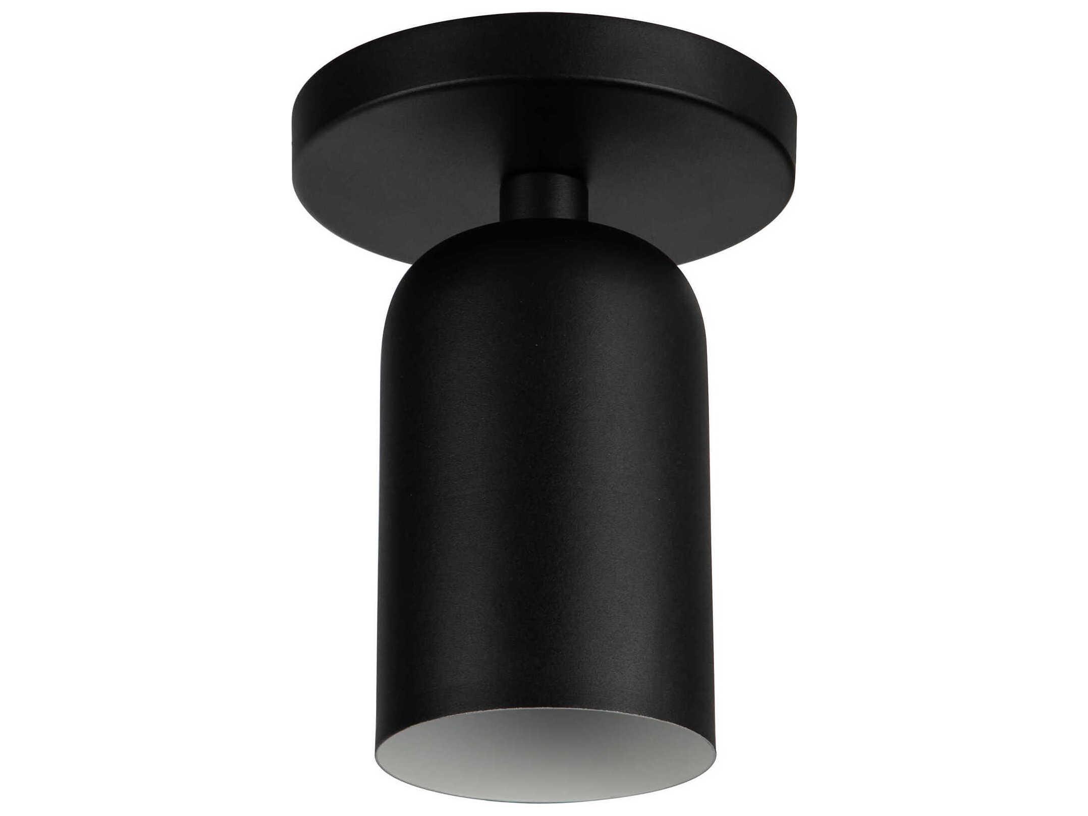 Kuzco Lighting Nola 1-Light Black Cylinder Semi Flush Mount