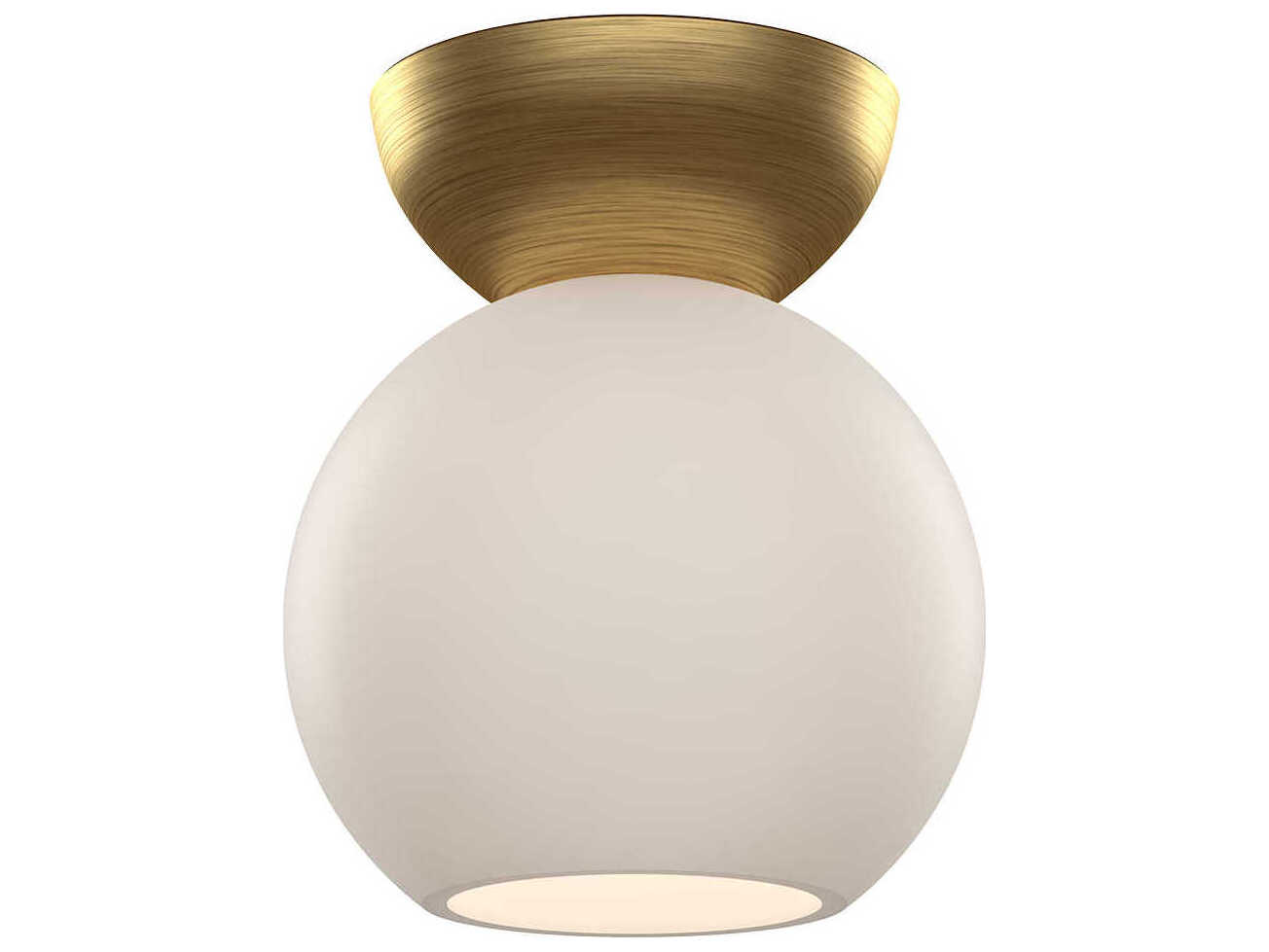 Kuzco Lighting Arcadia 1-Light Brushed Gold Globe Semi Flush Mount