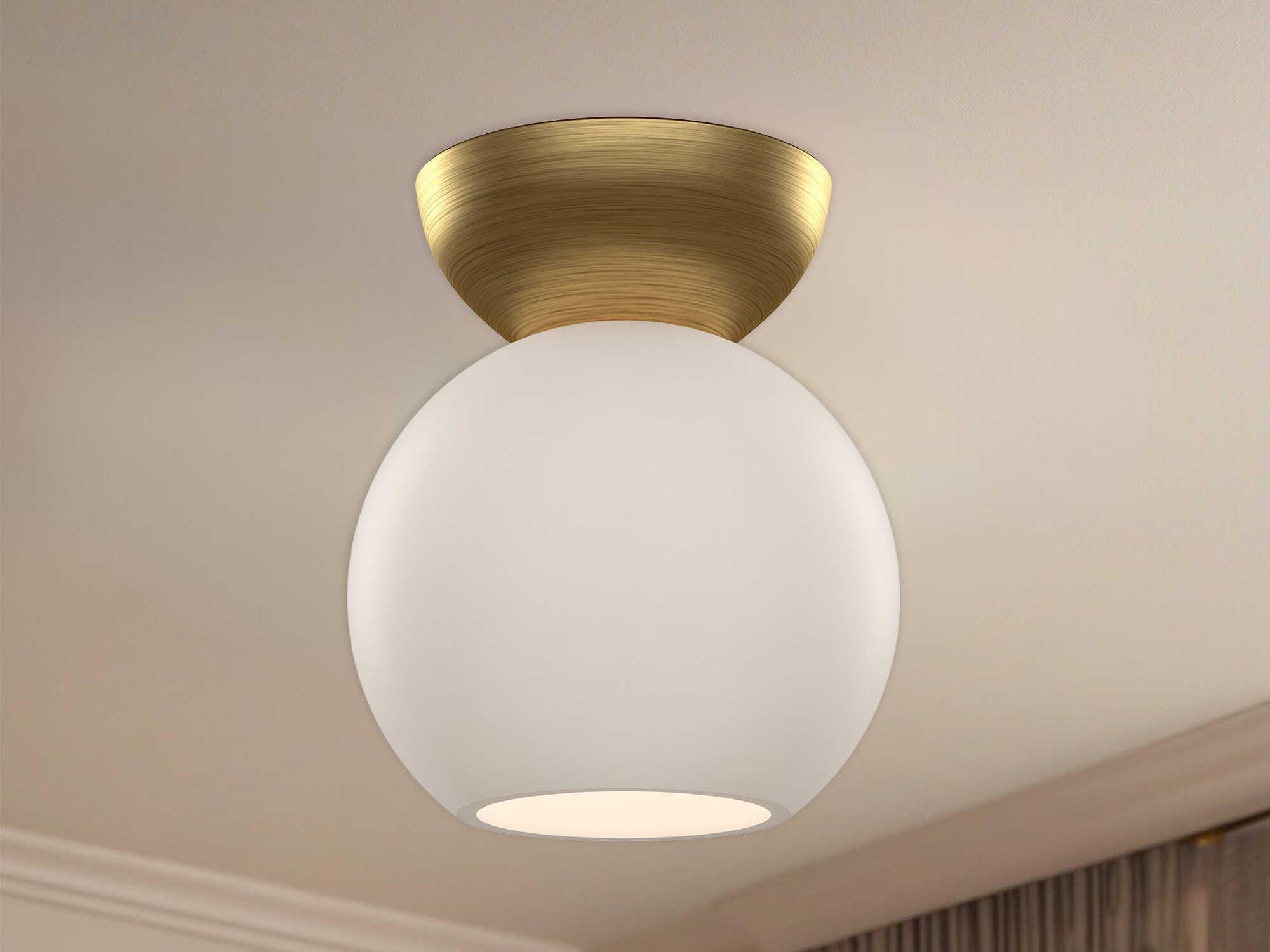 Kuzco Lighting Arcadia 1-Light Brushed Gold Globe Semi Flush Mount