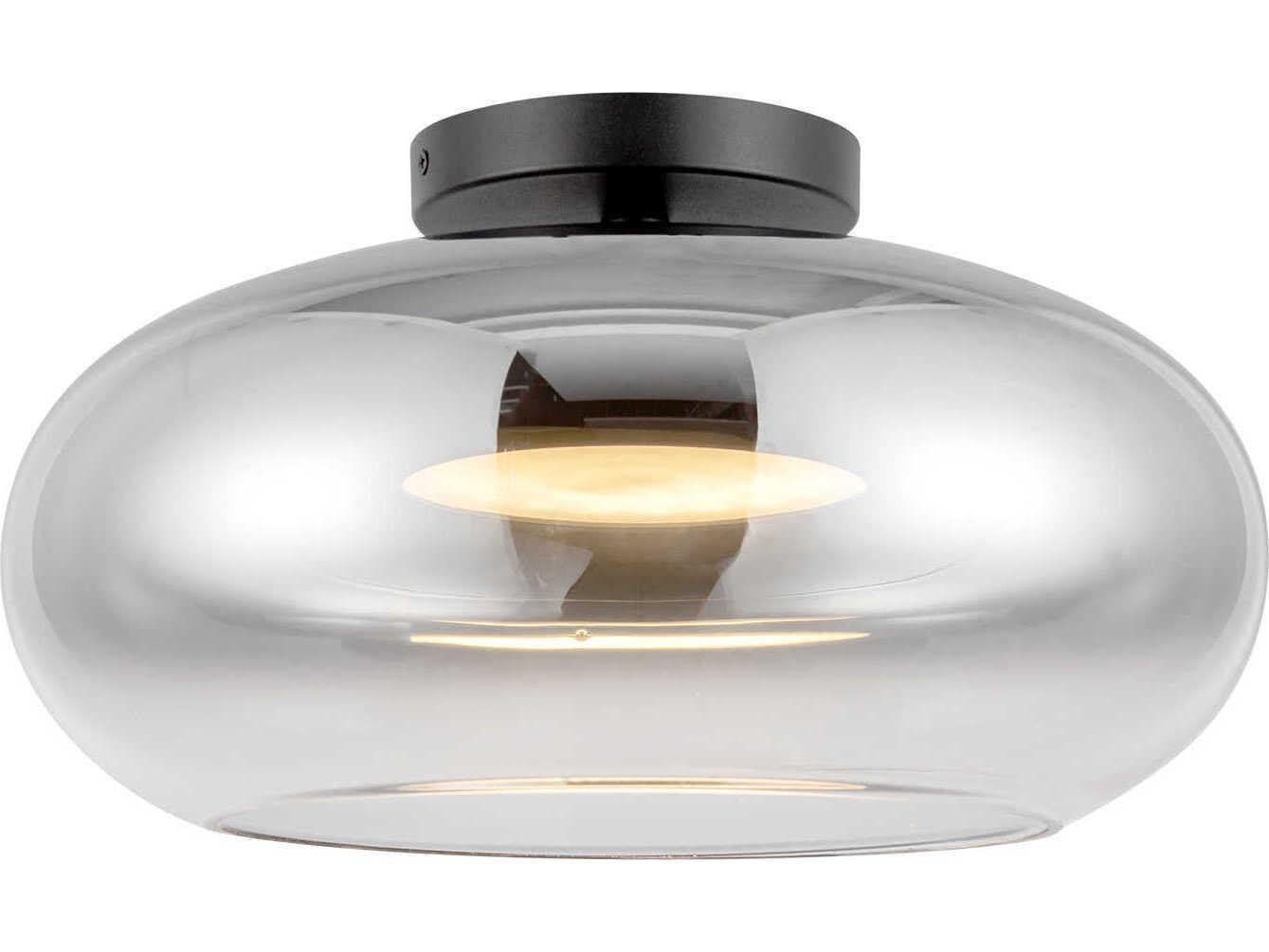 Kuzco Lighting Trinity Black Chrome Semi Flush Mount