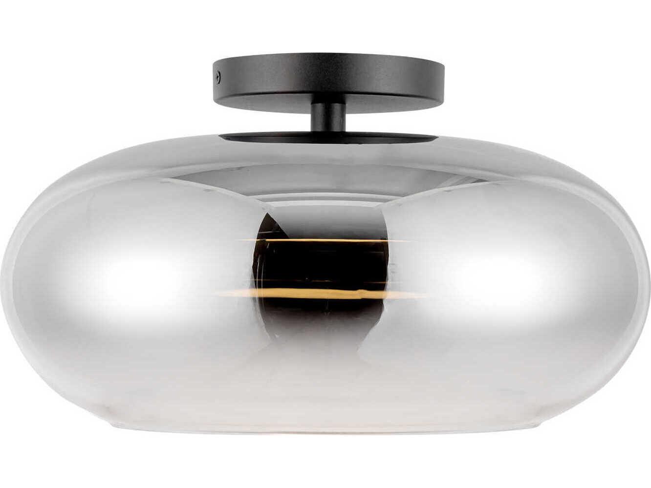 Kuzco Lighting Trinity Black Chrome Semi Flush Mount