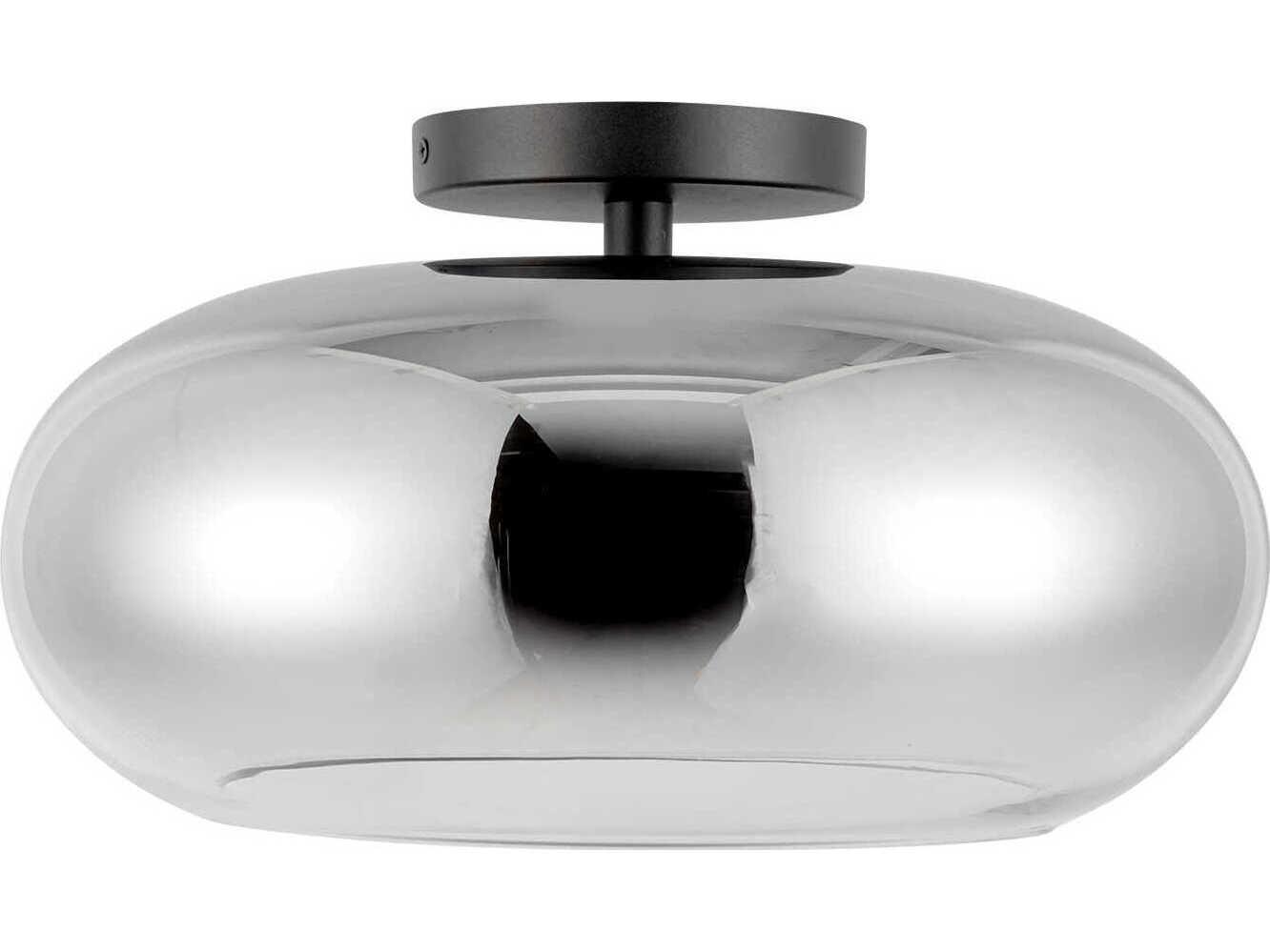 Kuzco Lighting Trinity Black Chrome Semi Flush Mount