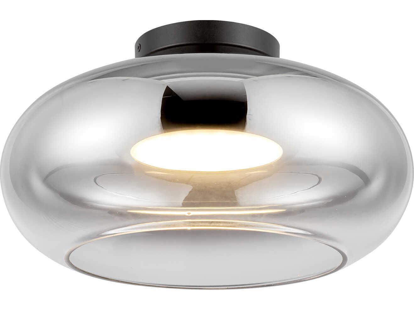 Kuzco Lighting Trinity Black Chrome Semi Flush Mount