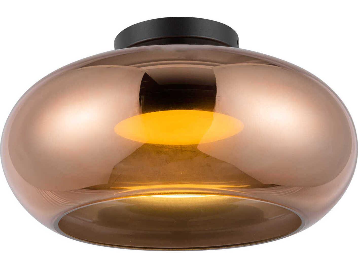 Kuzco Lighting Trinity Black Copper Semi Flush Mount