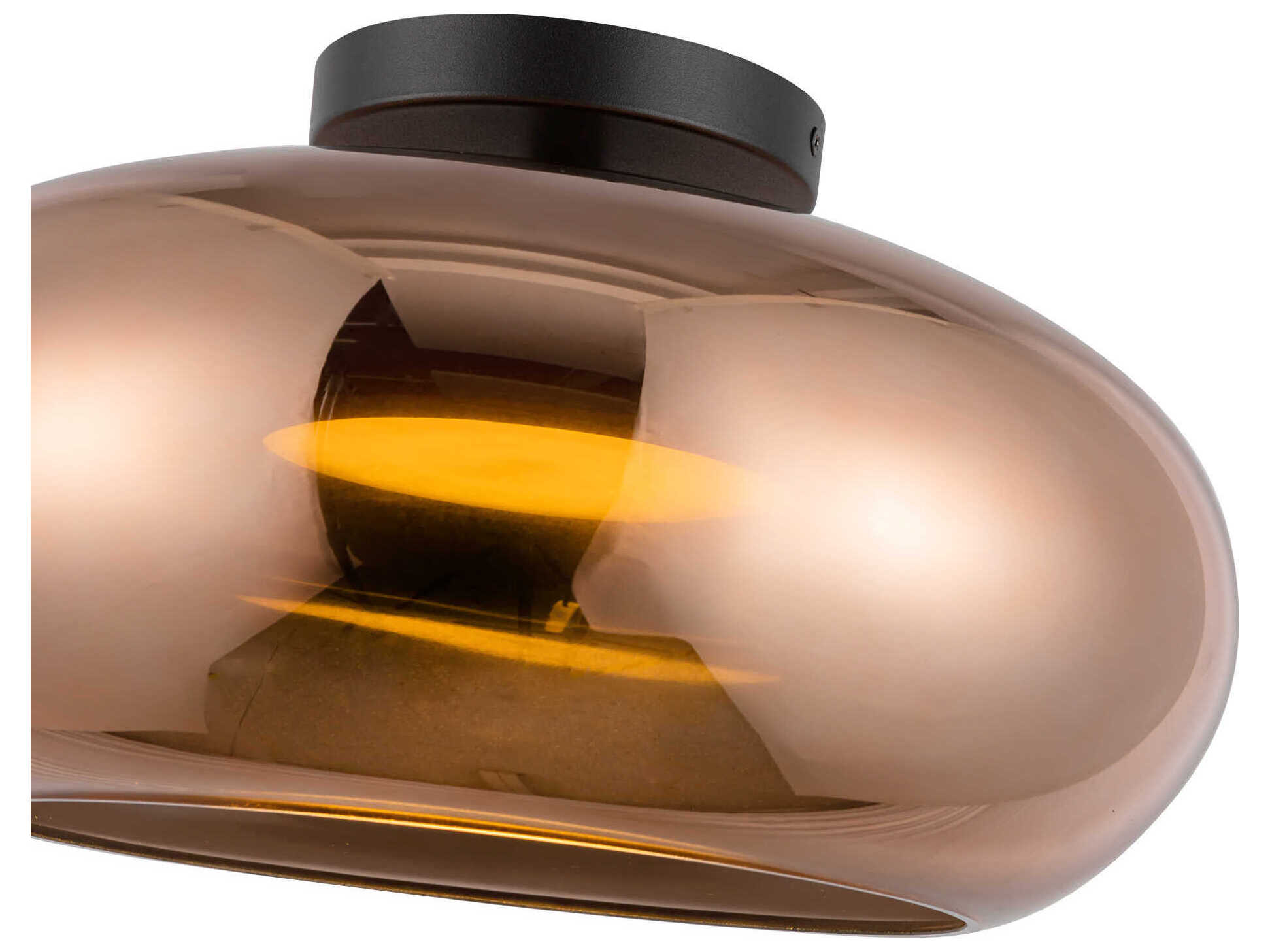 Kuzco Lighting Trinity Black Copper Semi Flush Mount