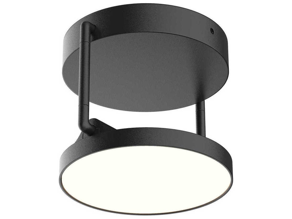 Kuzco Lighting Novel Black Round Semi Flush Mount