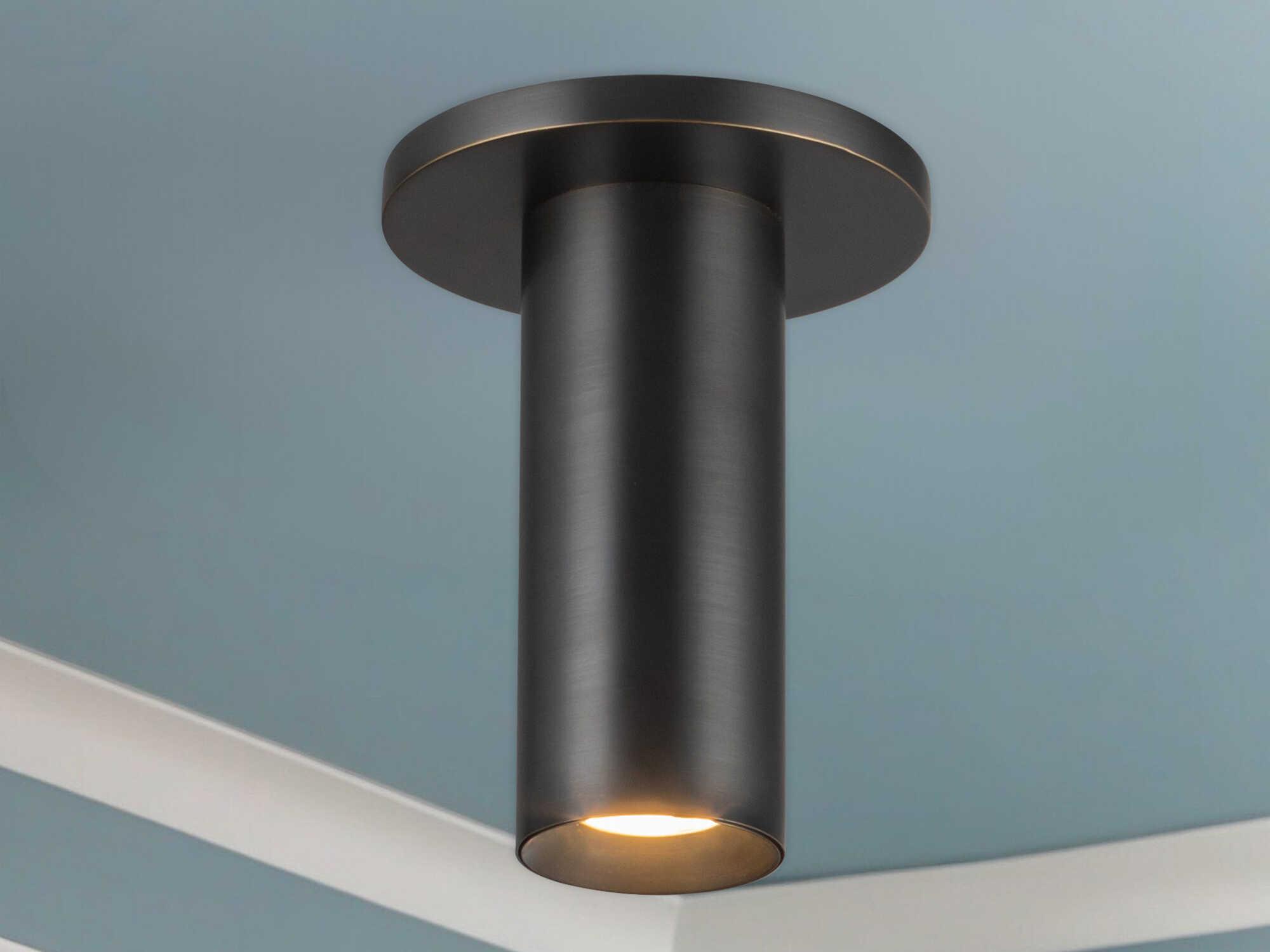 Kuzco Lighting Mason Urban Bronze Cylinder Semi Flush Mount