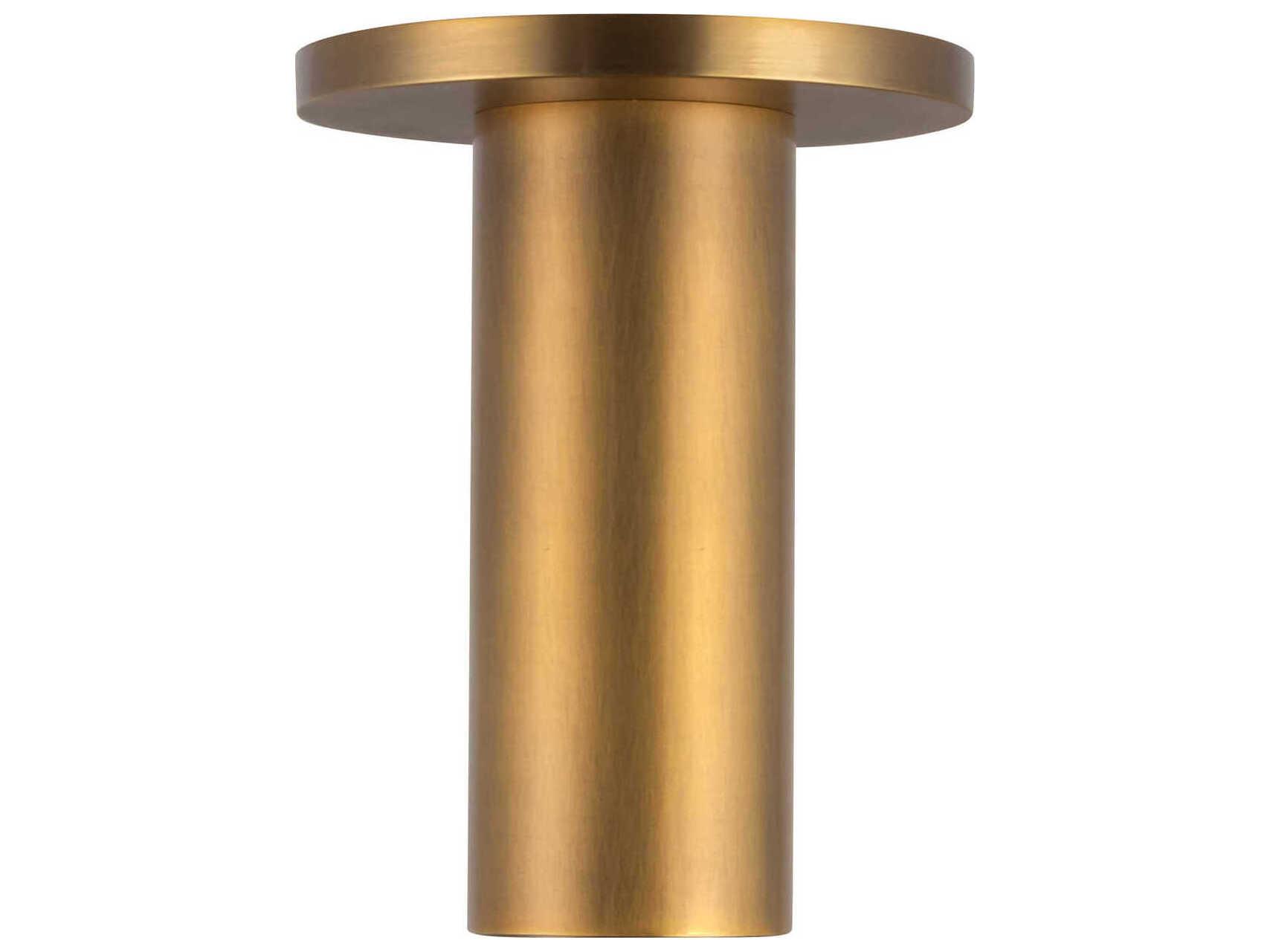 Kuzco Lighting Mason Vintage Brass Cylinder Semi Flush Mount