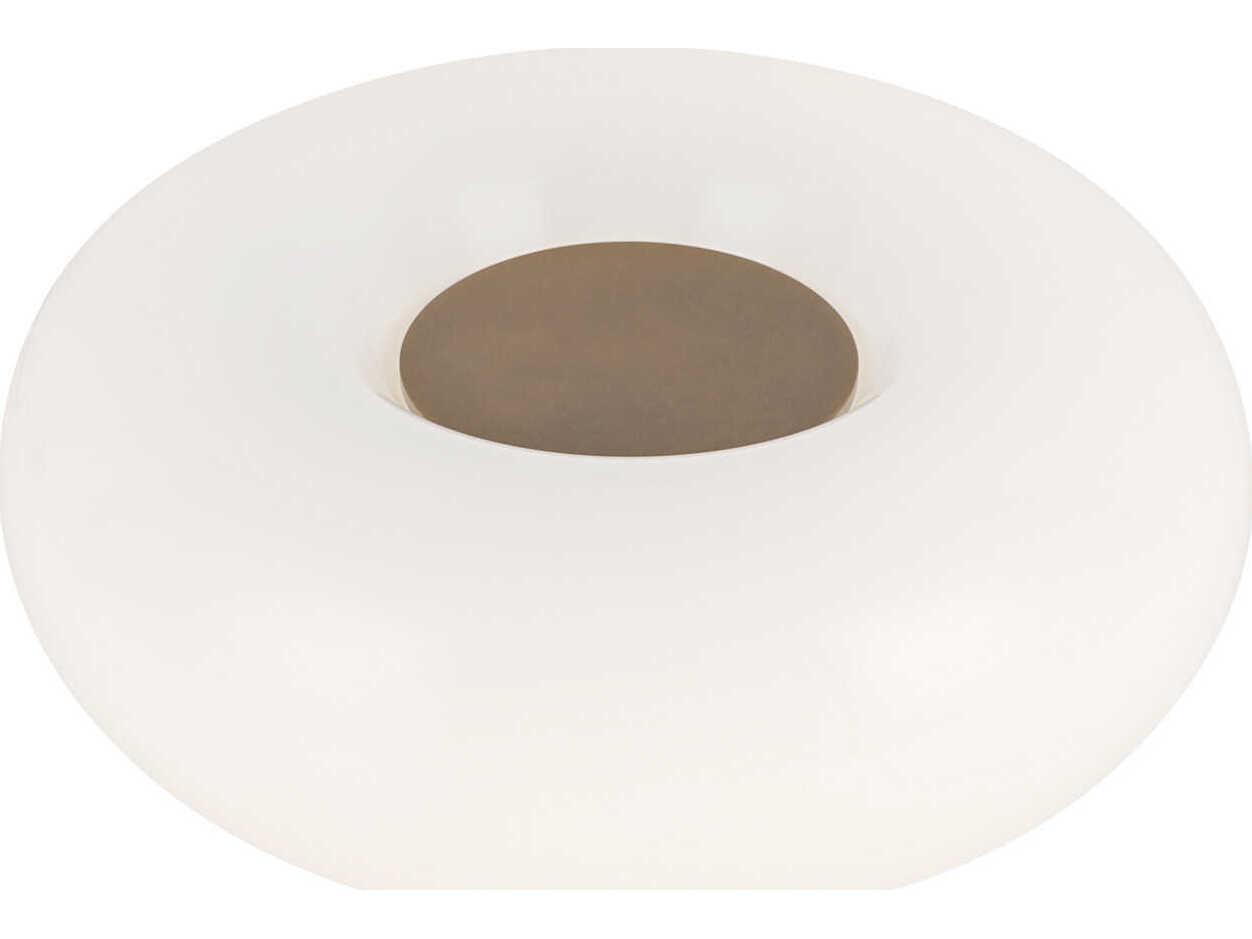 Kuzco Lighting Nimbus Vintage Brass Matte Opal Glass Table Lamp