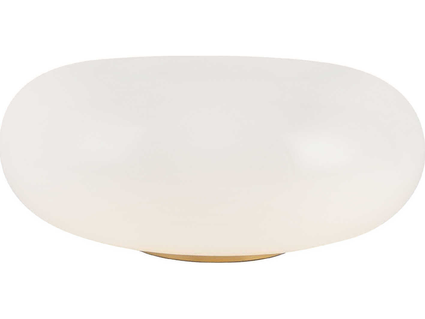 Kuzco Lighting Nimbus Vintage Brass Matte Opal Glass Table Lamp