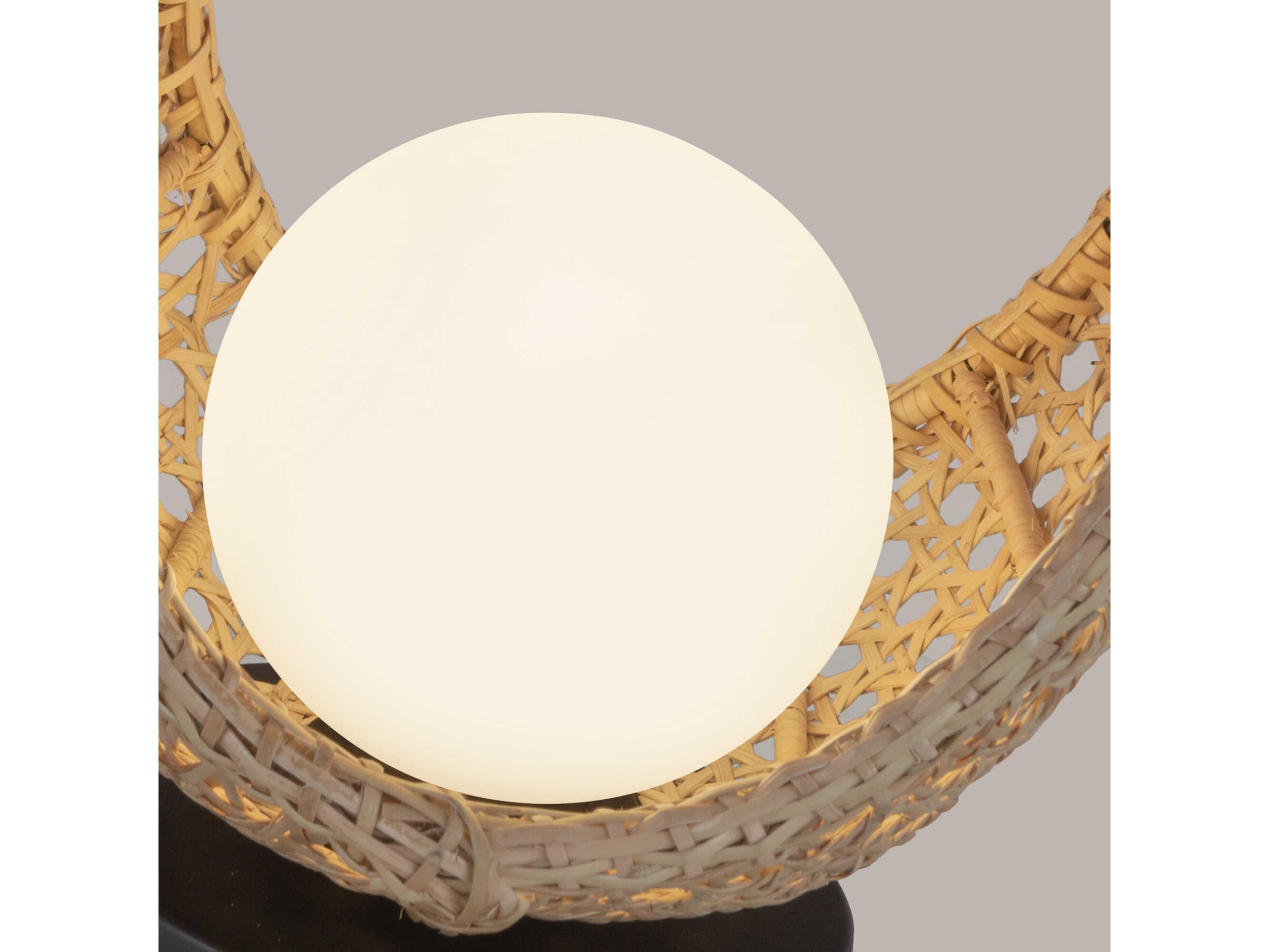 Kuzco Lighting Lanai Black Matte Opal Glass Table Lamp