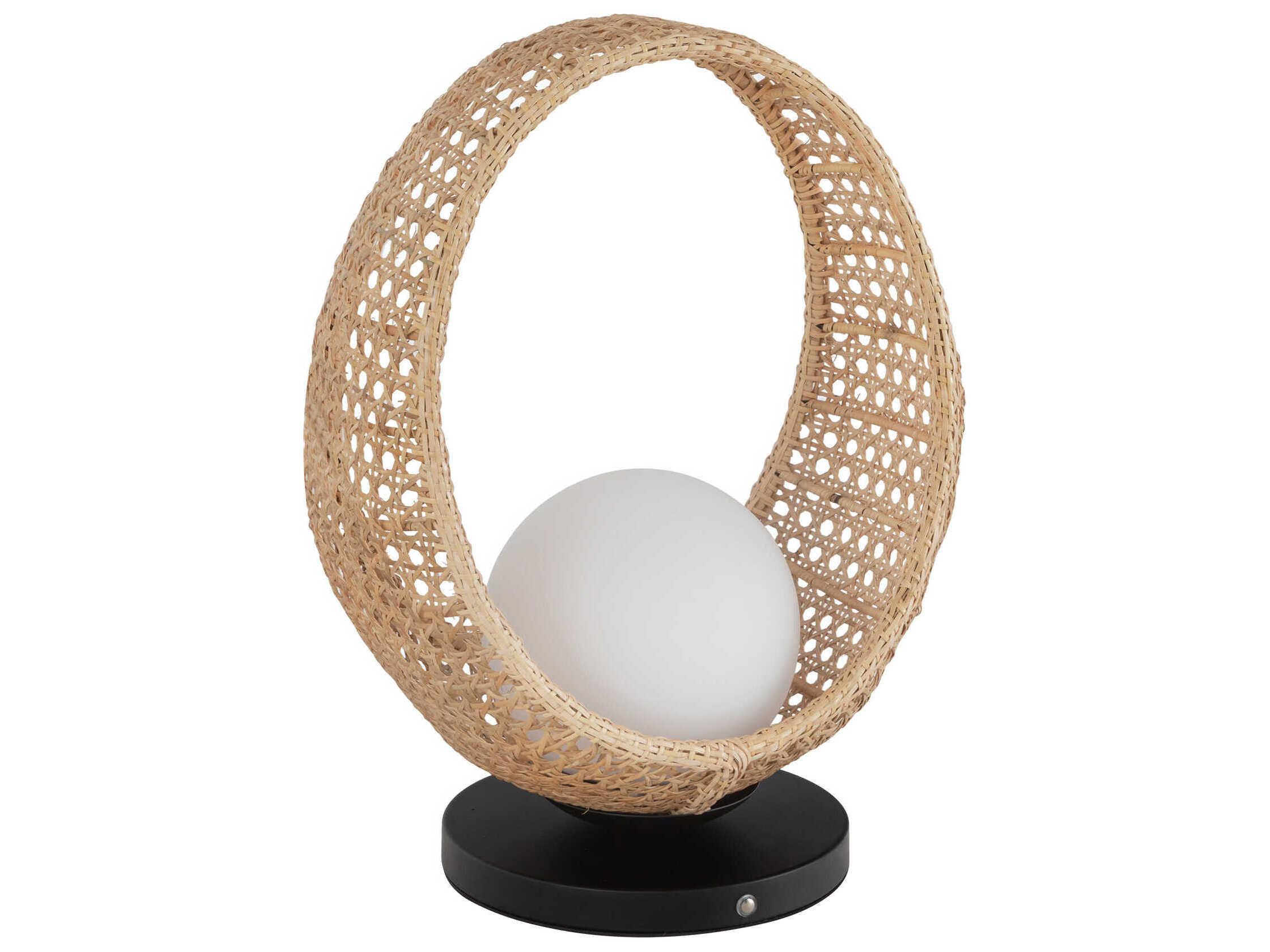 Kuzco Lighting Lanai Black Matte Opal Glass Table Lamp