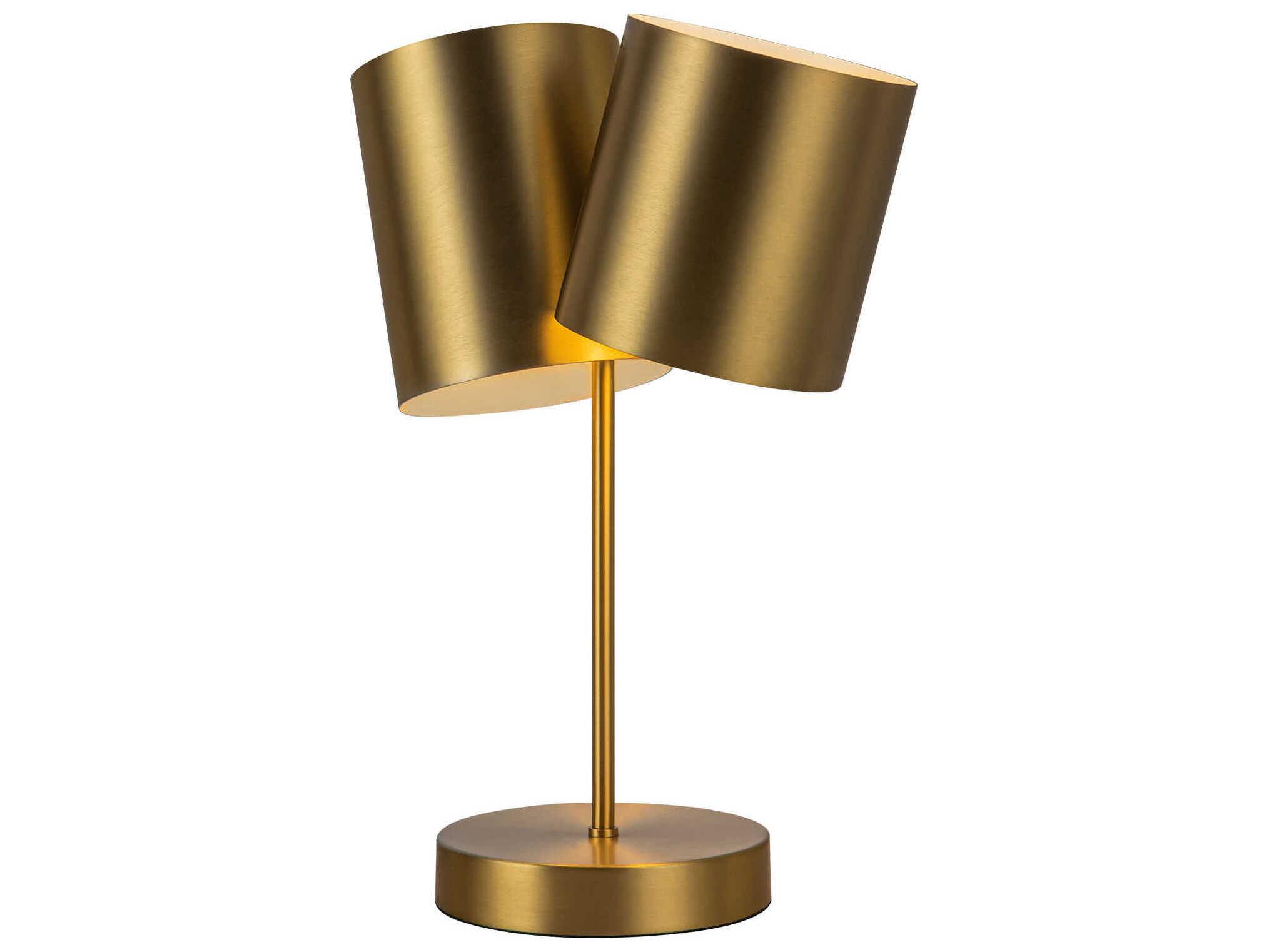 Kuzco Lighting Keiko Brushed Gold Table Lamp