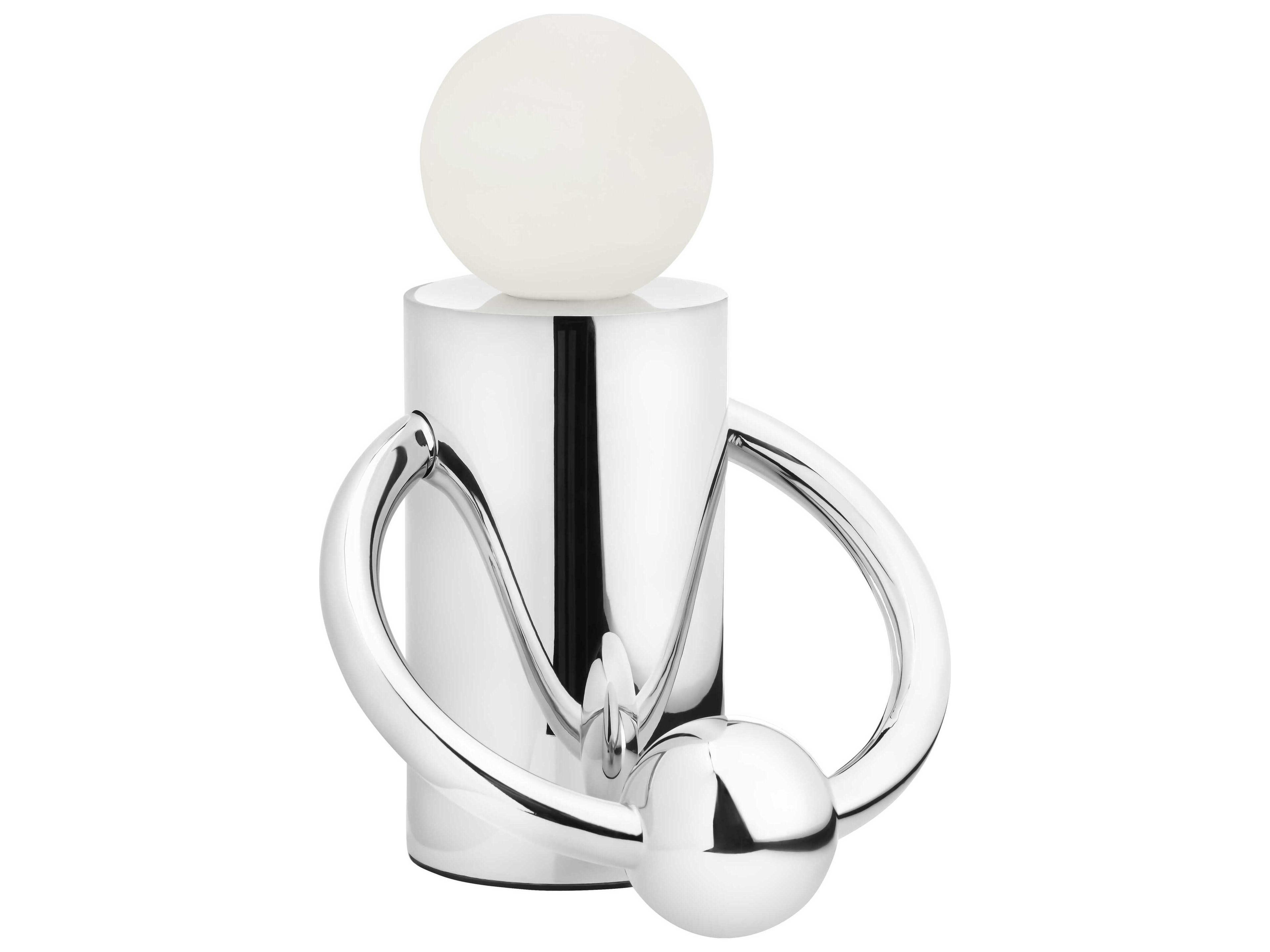 Kuzco Lighting Septum Chrome Matte Opal Glass Table Lamp