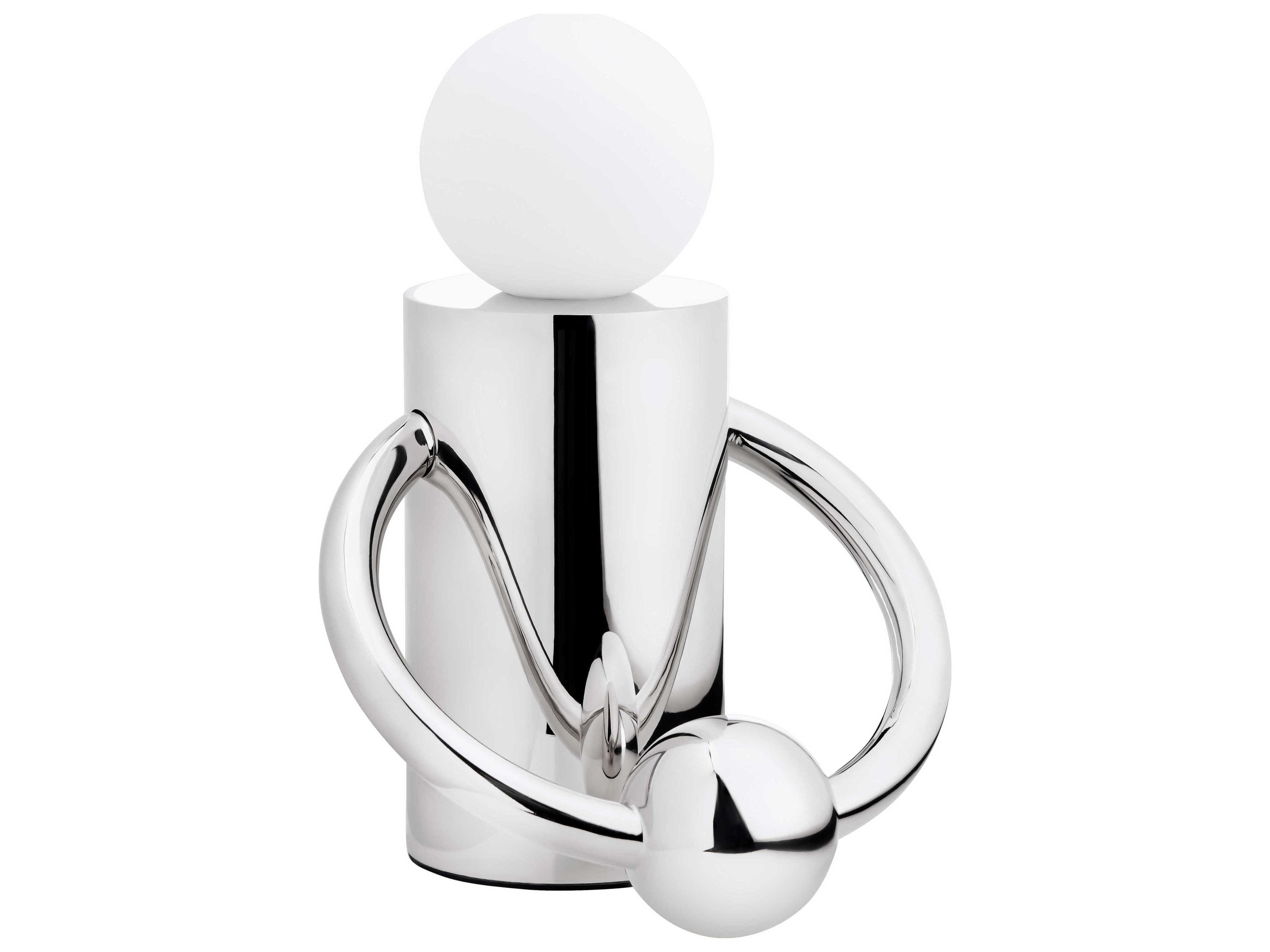 Kuzco Lighting Septum Chrome Matte Opal Glass Table Lamp