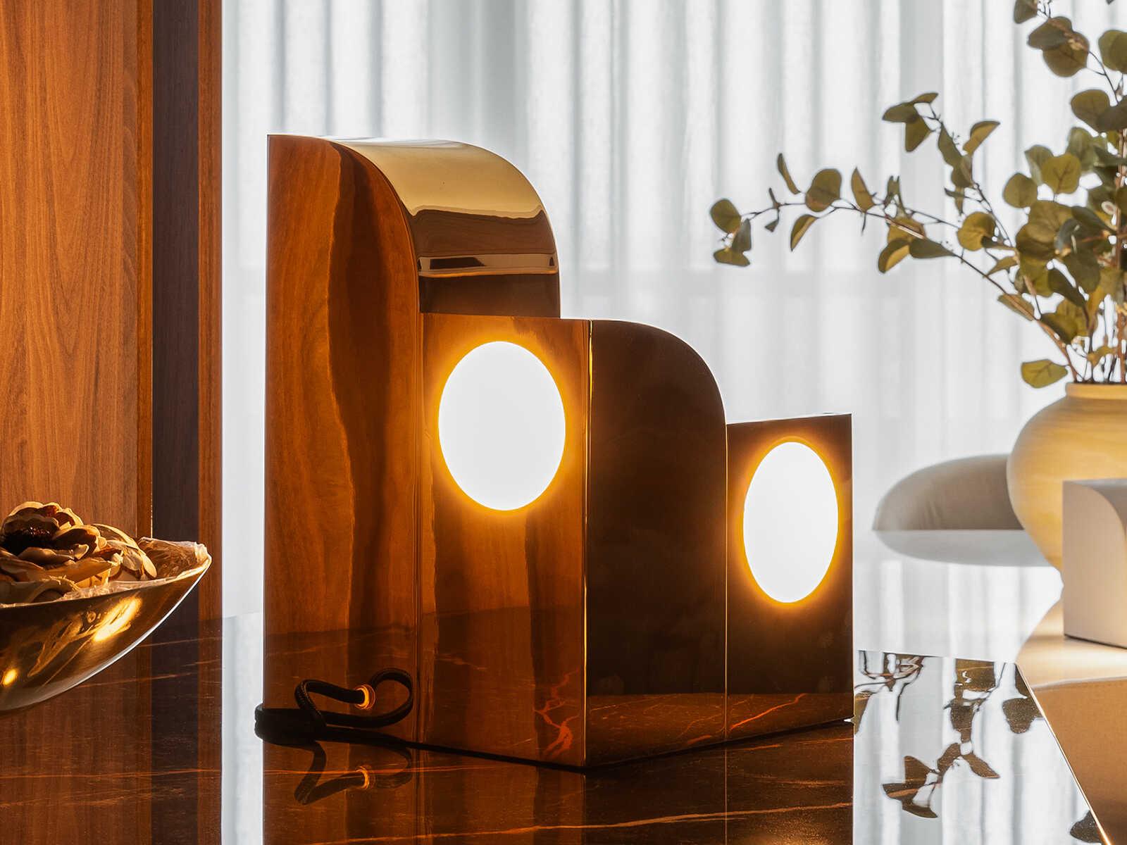 Kuzco Lighting Gypsum Polished Brass Table Lamp